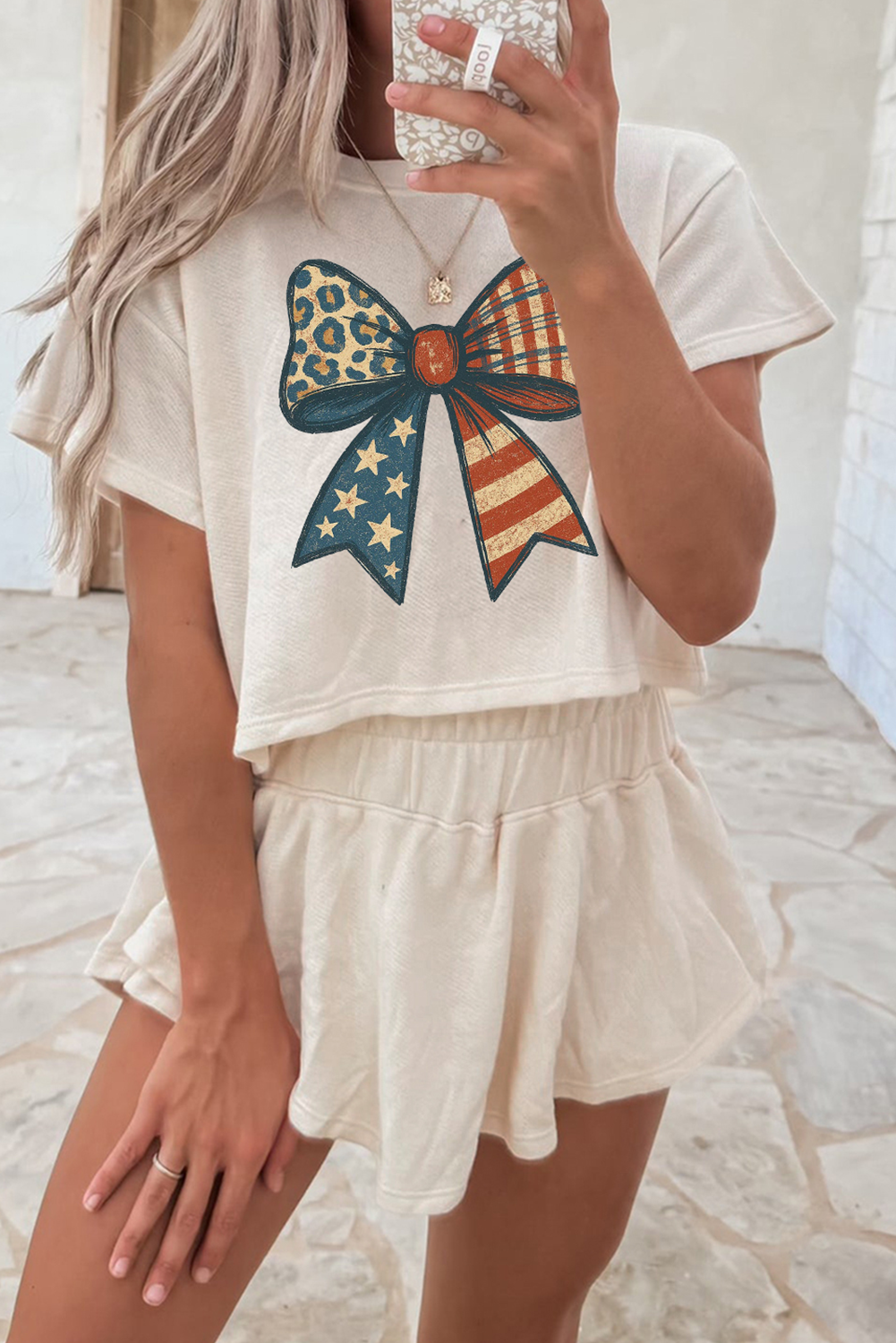 Black 2pcs Cropped Tee and Ruffle High Waist Skort Set