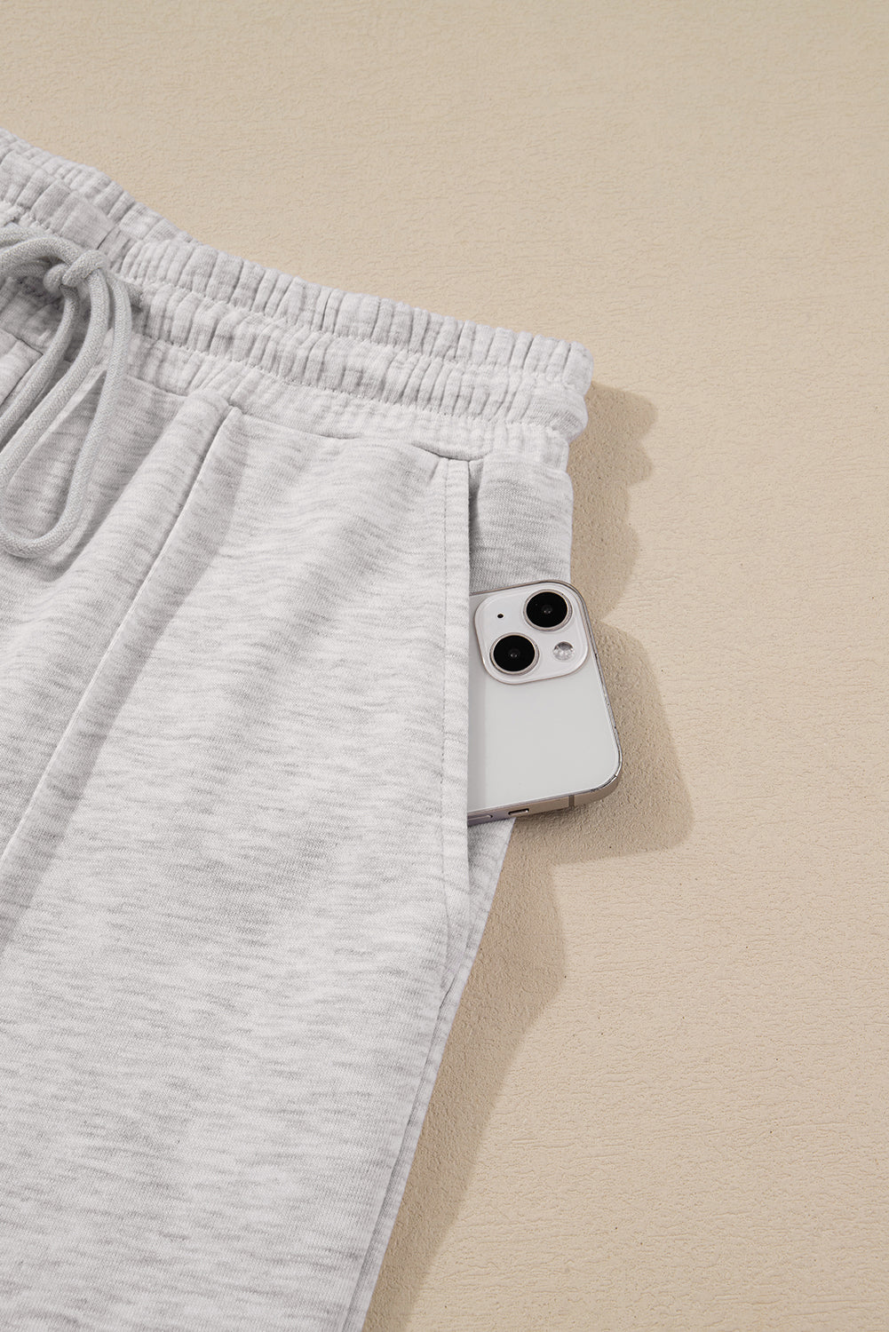 Light Grey Polo Tee Casual Pant Set