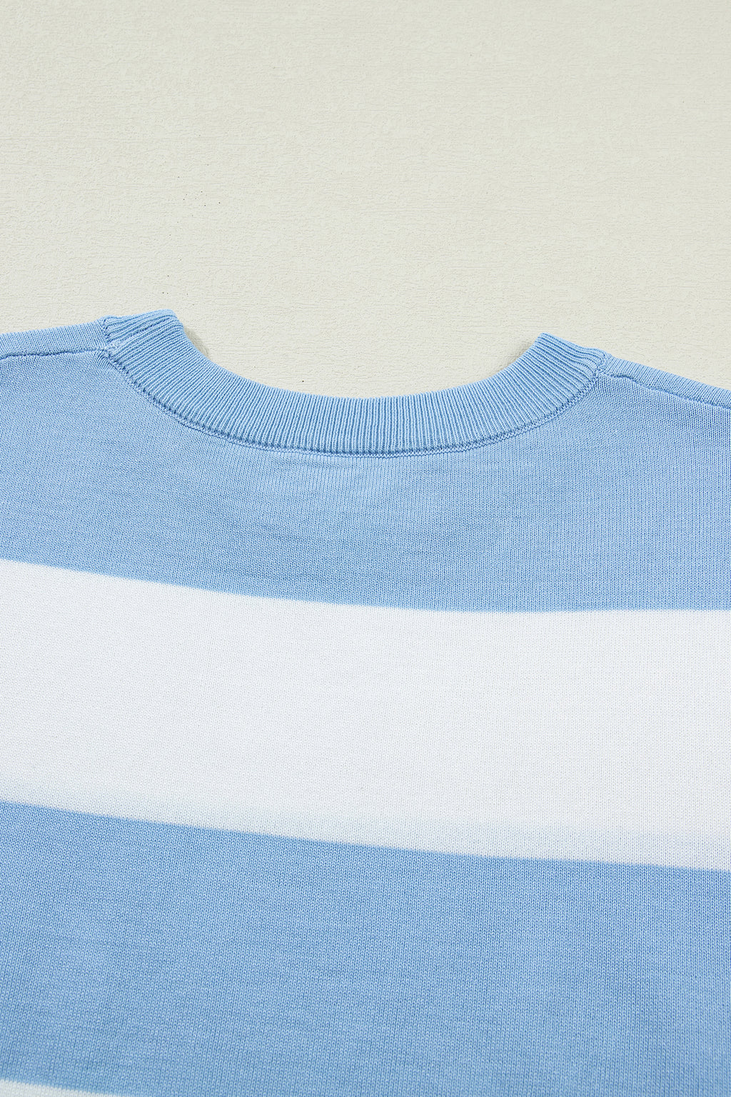 Pink Stripe Colorblock Striped Knitted T shirt