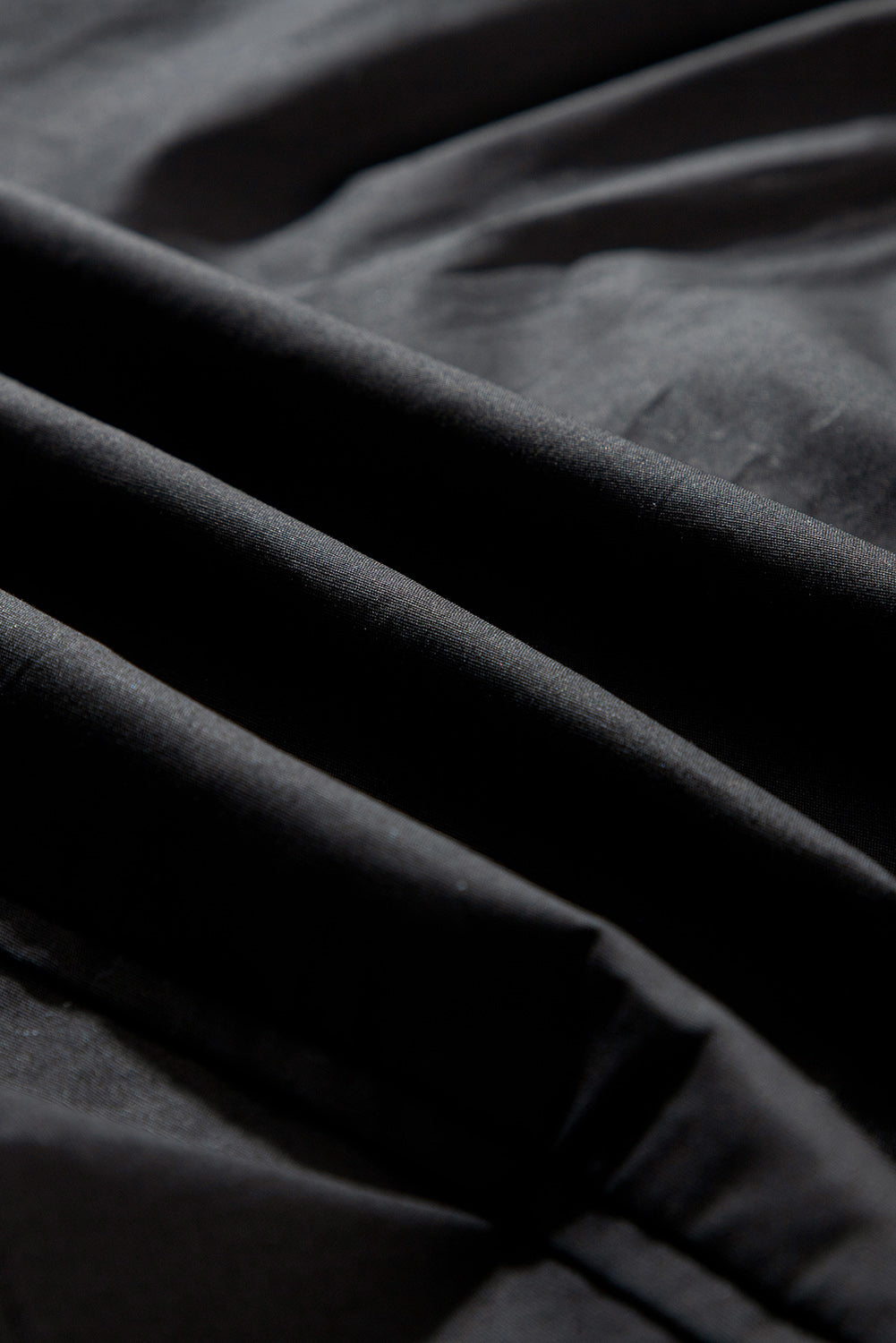 Black Frilly Puff Sleeve Stylish Collared Shirt
