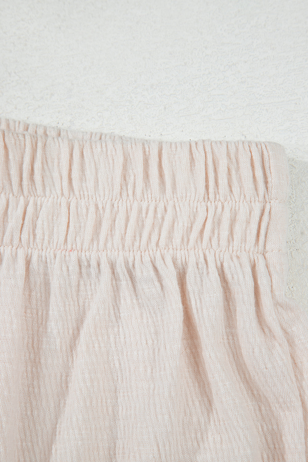 Apricot Buttoned V Neck Tank Top and Wide Leg Pants Casual Outfit