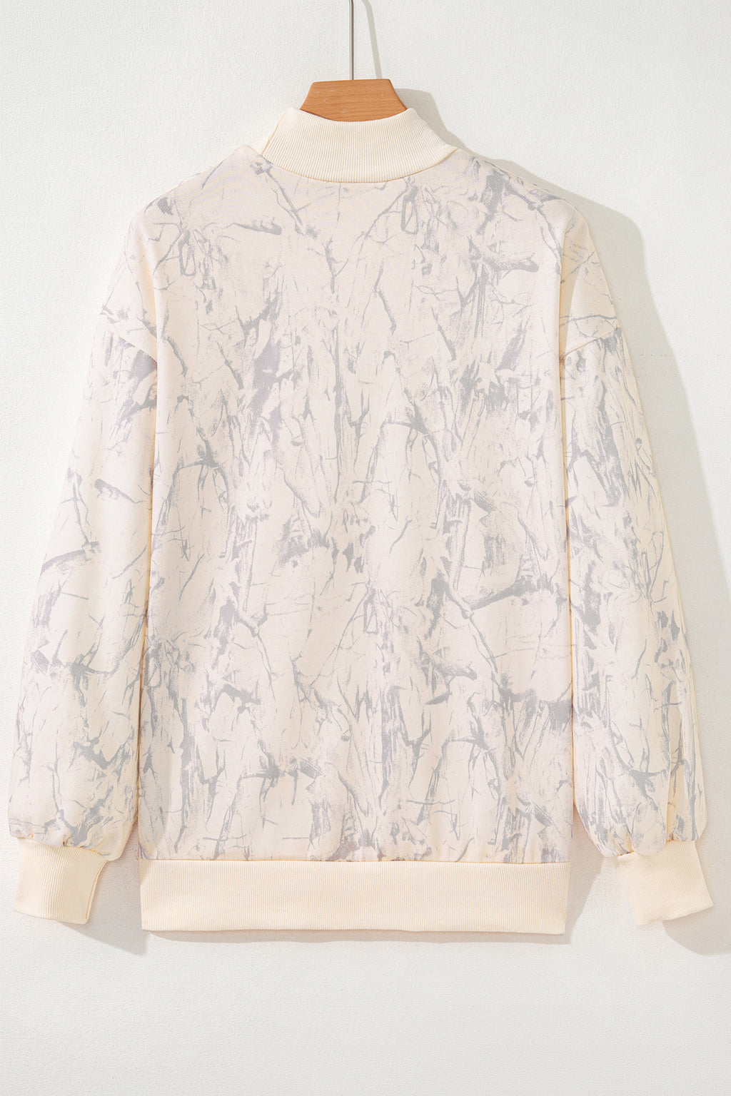 Khaki TEXAS Embroidered Camo Mock Neck Sweatshirt