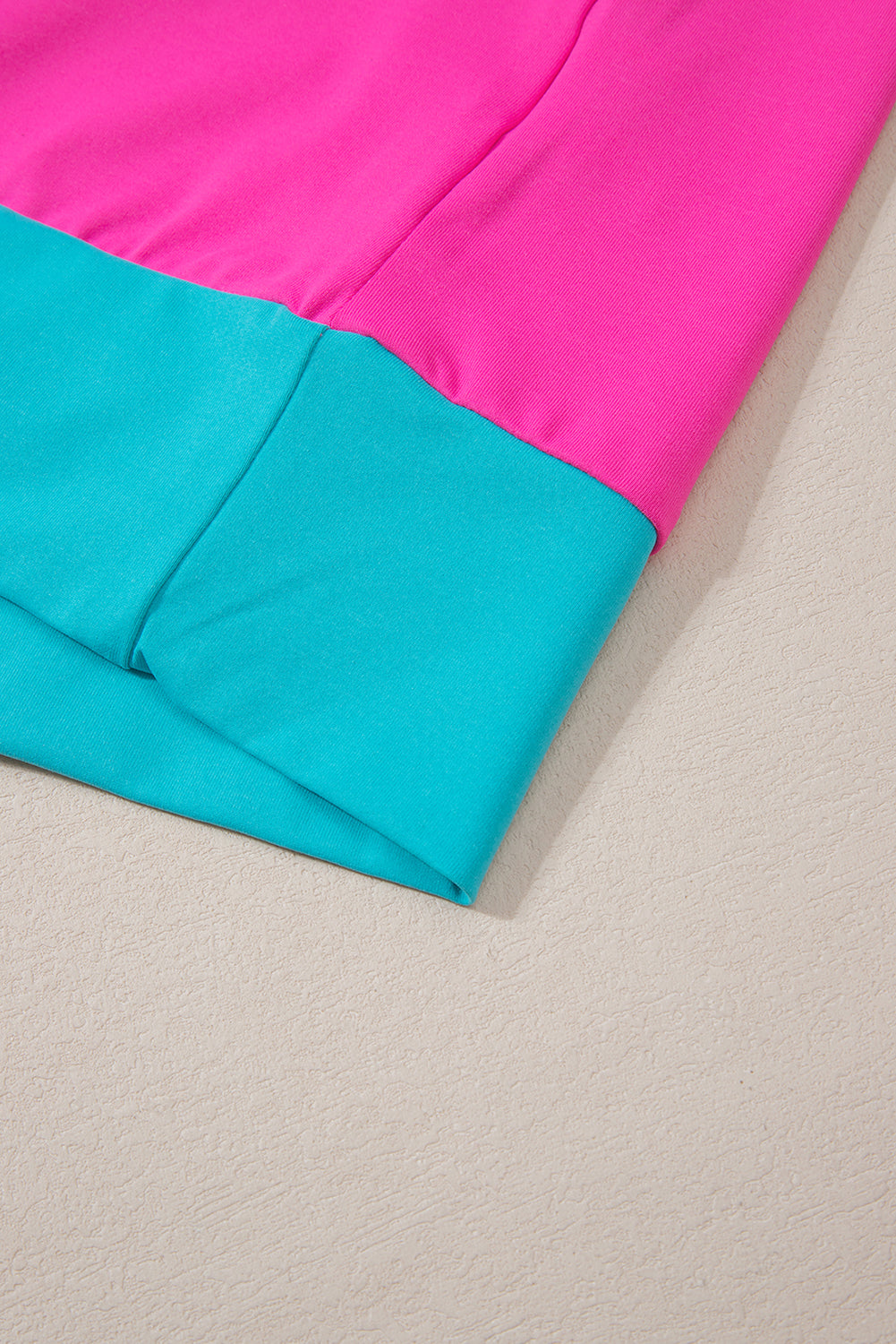 White Color Block Detail Casual Two-piece Set