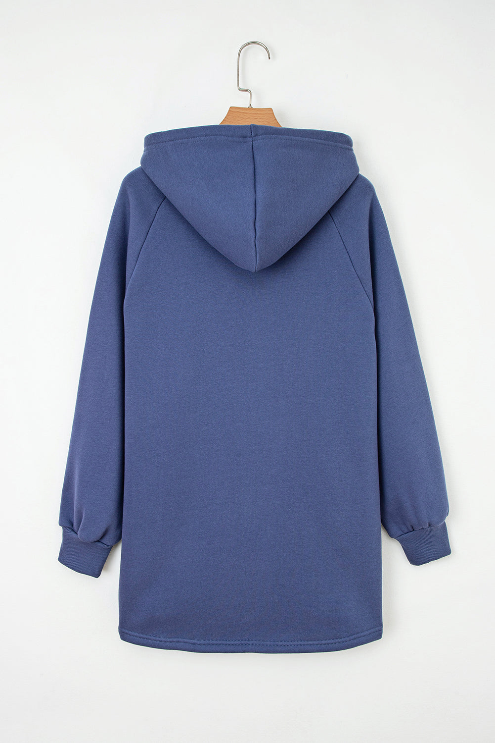 Four Leaf Clover Fleece Lined Adjustable Drawstring Oversize Tunic Hoodie