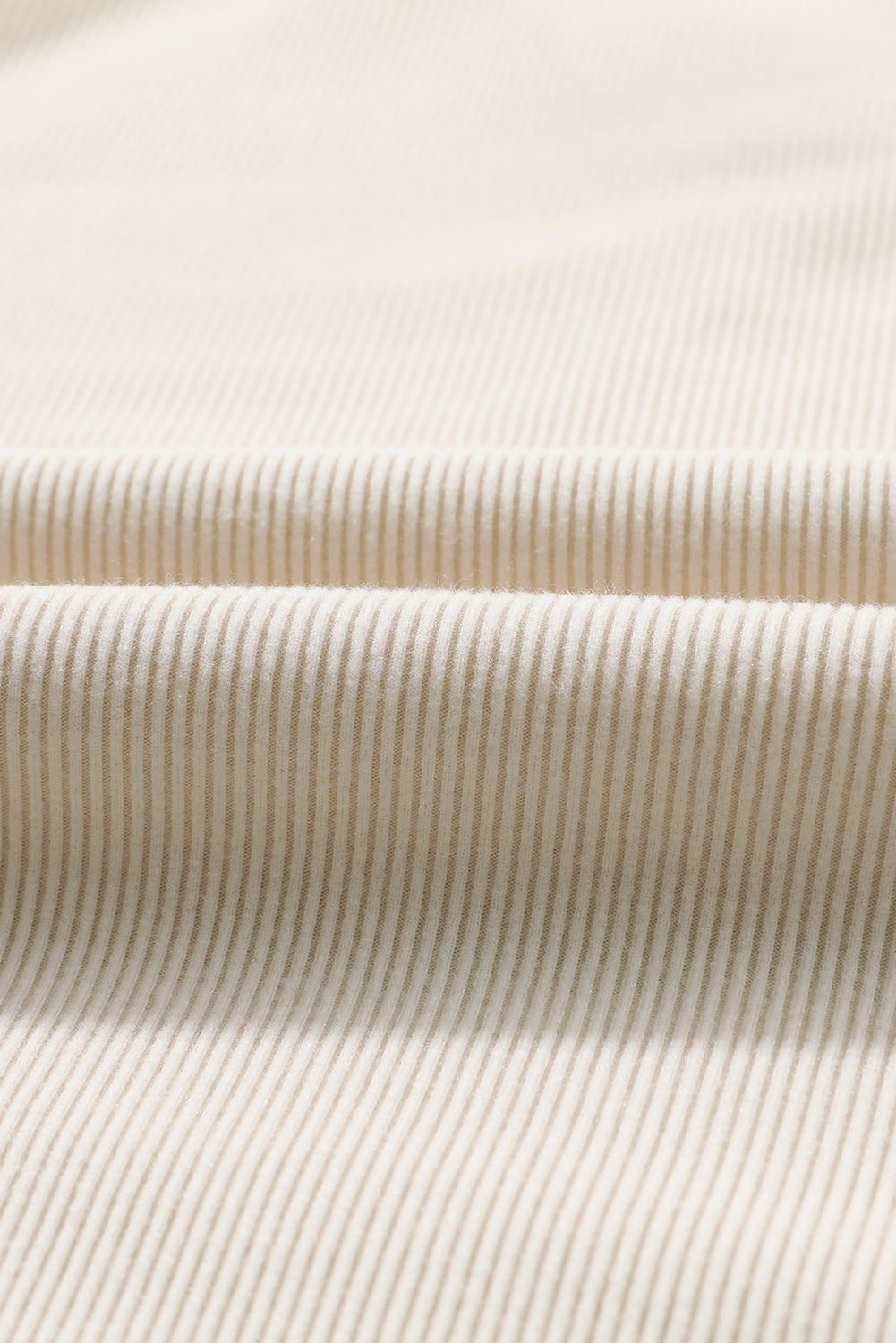 Beige Collared Split Neck Ribbed 2pcs Athleisure Outfit