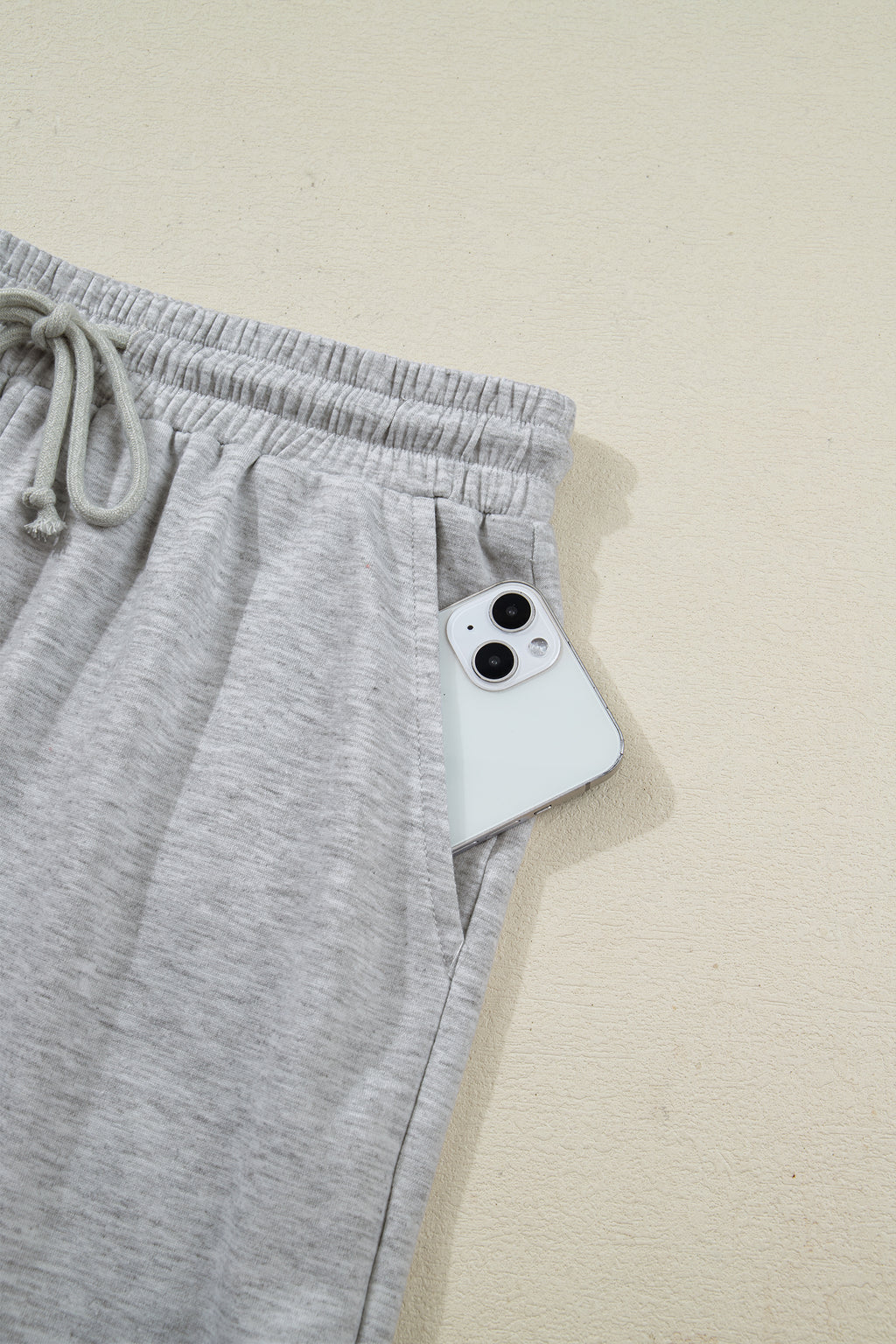 Light Grey Polo Tee Casual Pant Set