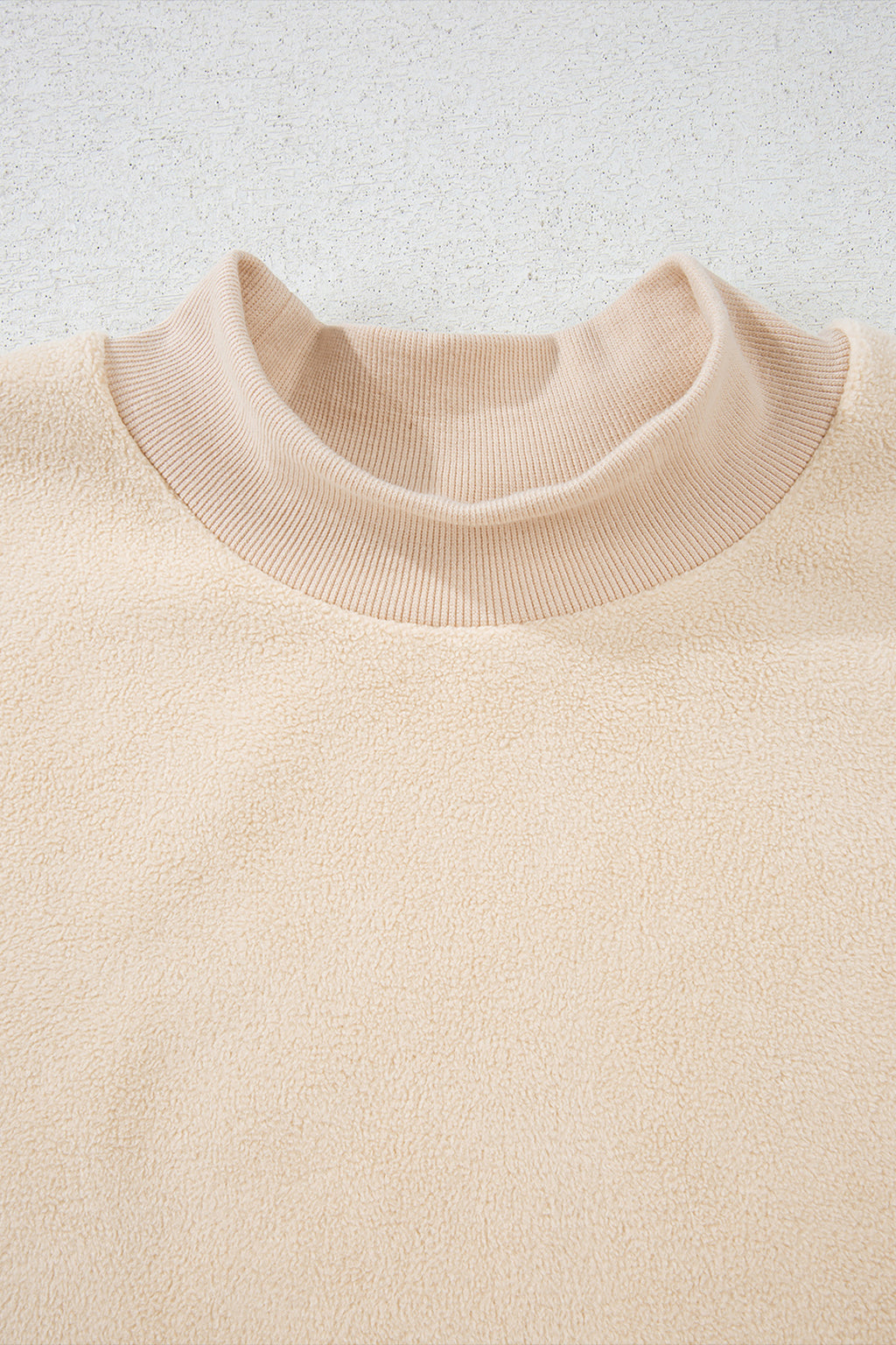Bright Pink Oversize Blessed Embroidered Mock Neck Sweatshirt