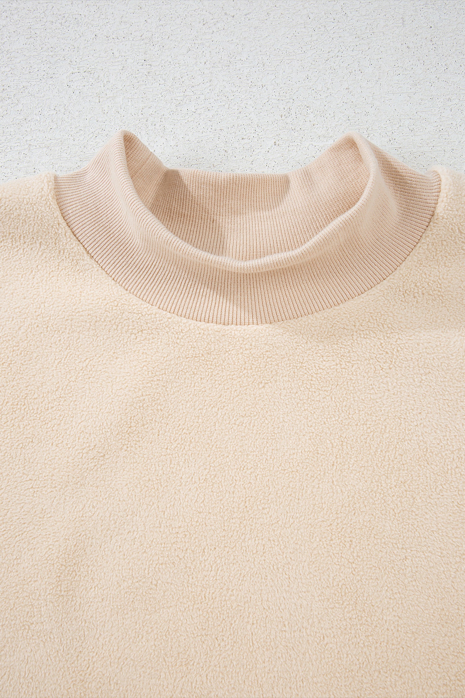 Bright Pink Oversize Blessed Embroidered Mock Neck Sweatshirt