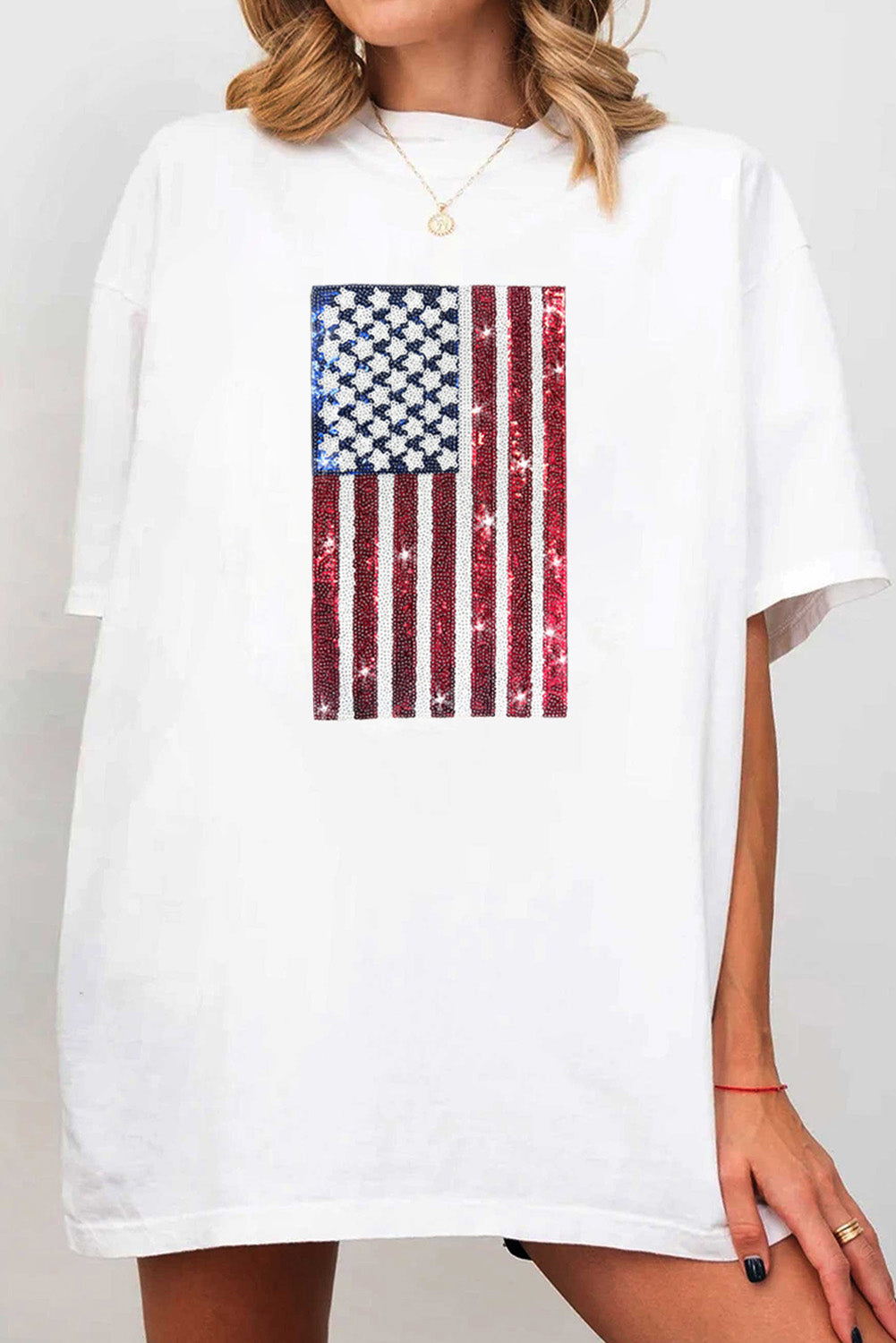 White SUMMER FOREVER Flower Graphic T Shirt
