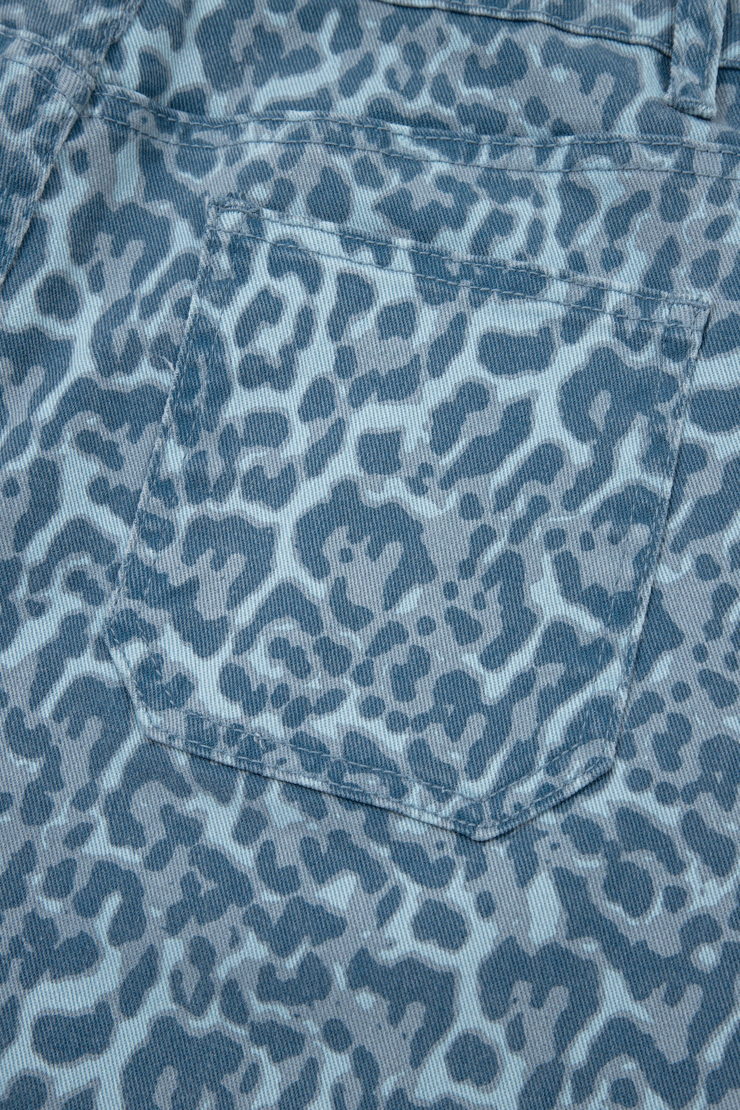 Rose Leopard Frayed Edge Wide Leg High Waist Jeans
