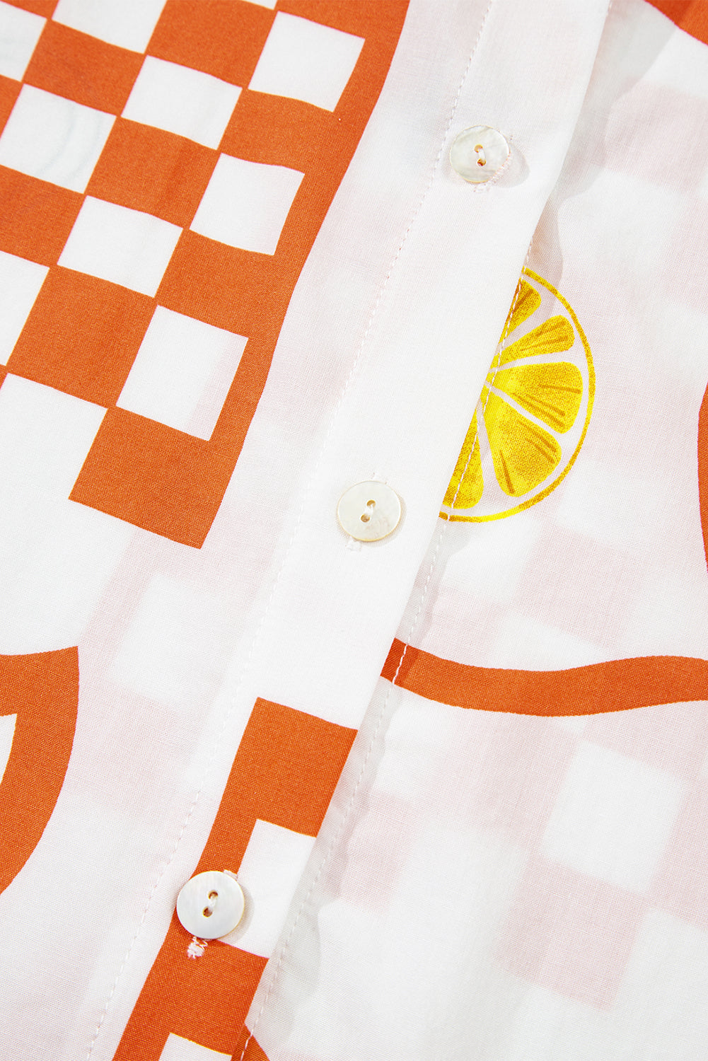 Orange Lemon Pawpaw Print Half Sleeve Shirt and Pants Set