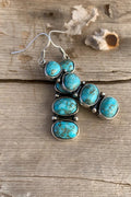Skobeloff Turquoise Stacked Dangle Earrings