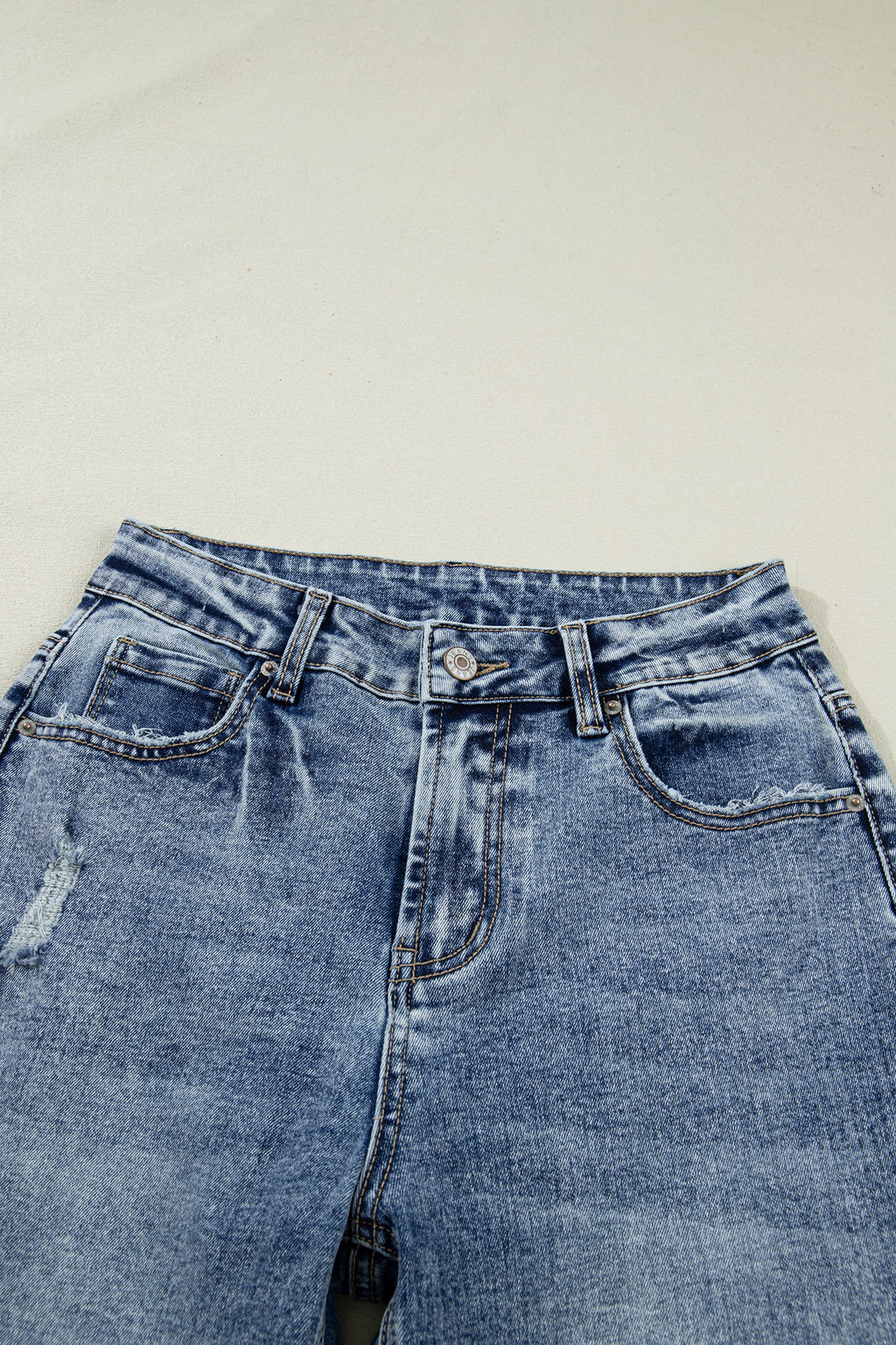 Ashleigh Blue Cuffed Straight Loose Jeans