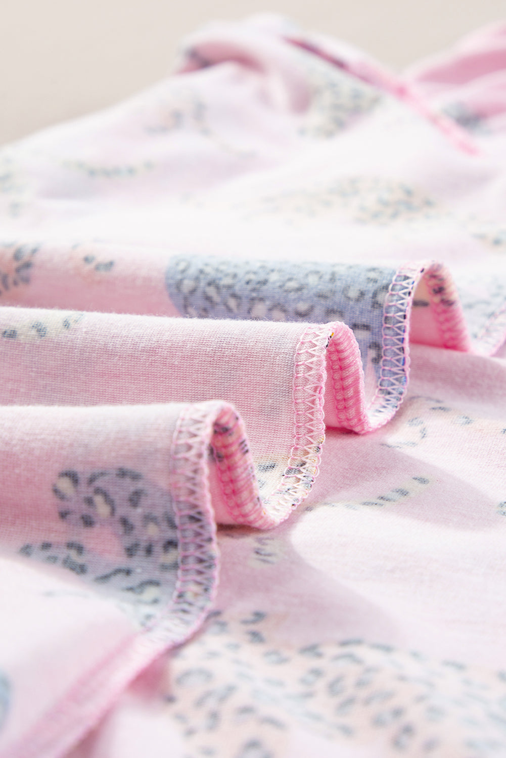 Pink Cheetah Print Shirt and Pants Pajama Set