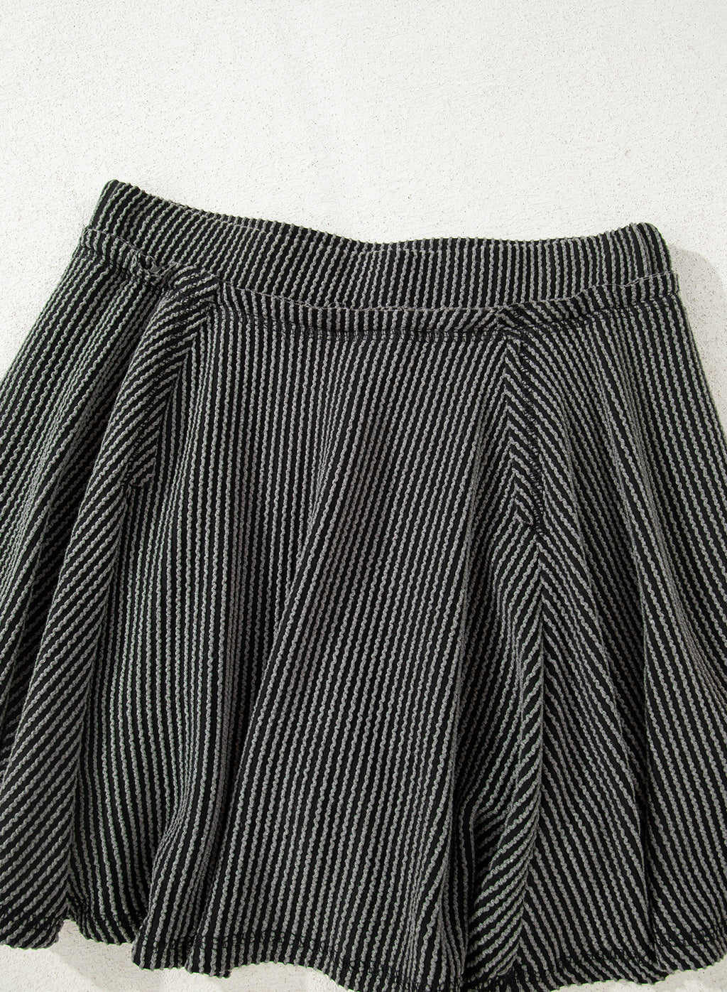 Jet Stream Corded Lantern Sleeve Top High Waist Ruffled Mini Skort Set