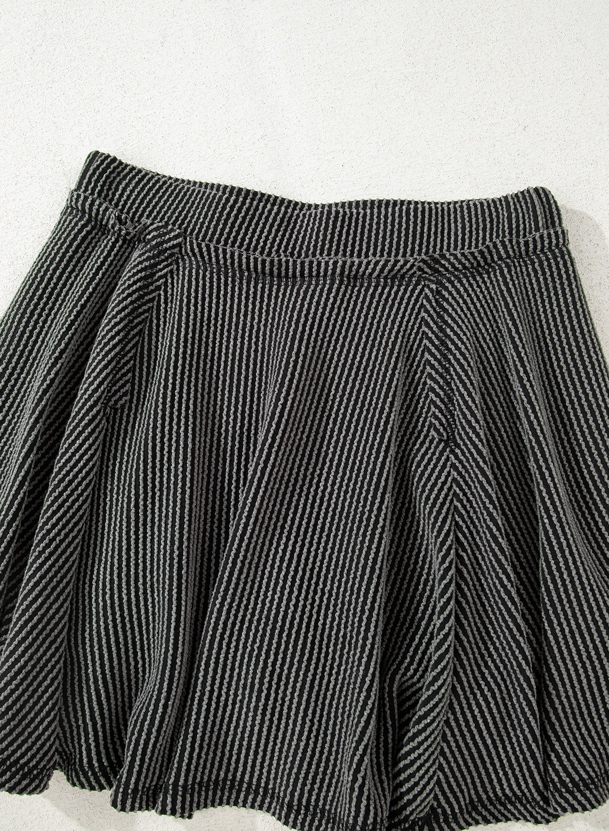 Jet Stream Corded Lantern Sleeve Top High Waist Ruffled Mini Skort Set