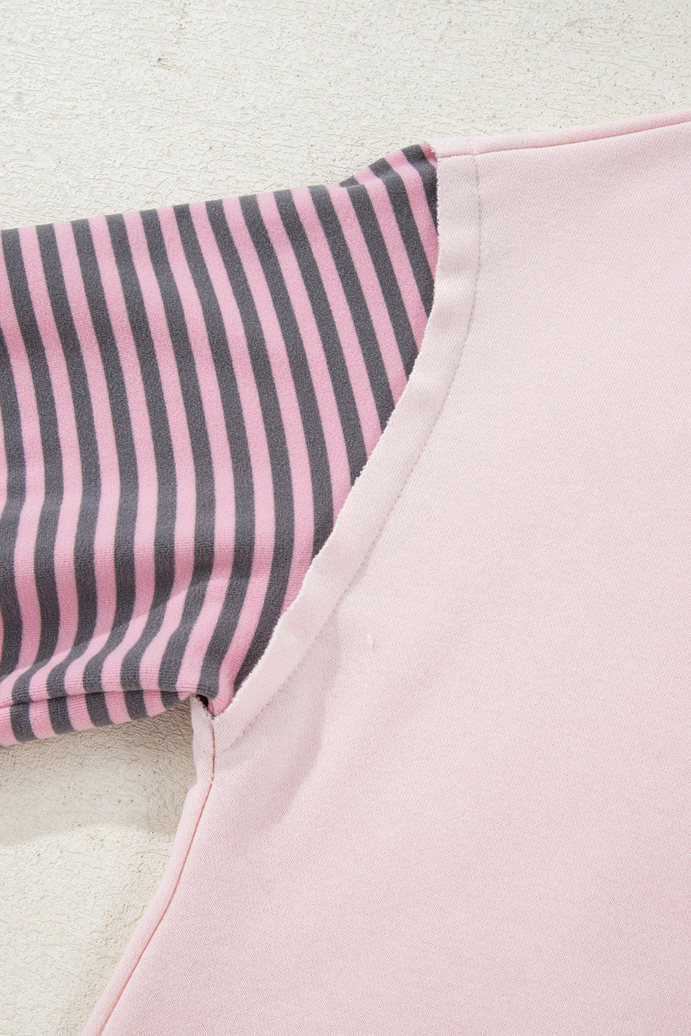 Jet Stream Striped Colorblock Patchwork Drop Shoulder Sweatshirt