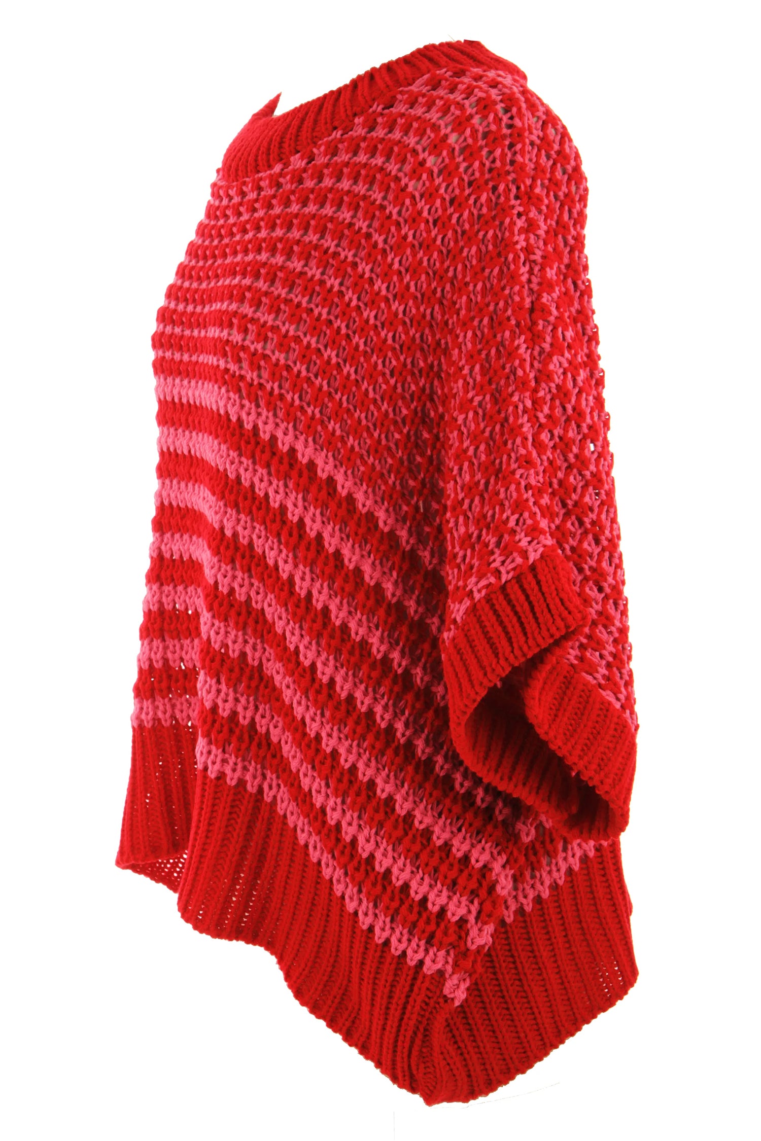 Black Stripe 3/4 Draped Sleeve Slouchy Sweater