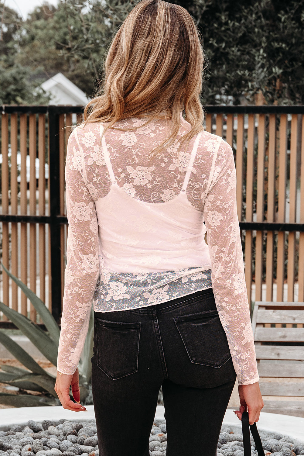 Black Floral Lace Mesh Short Sleeve Sheer Top