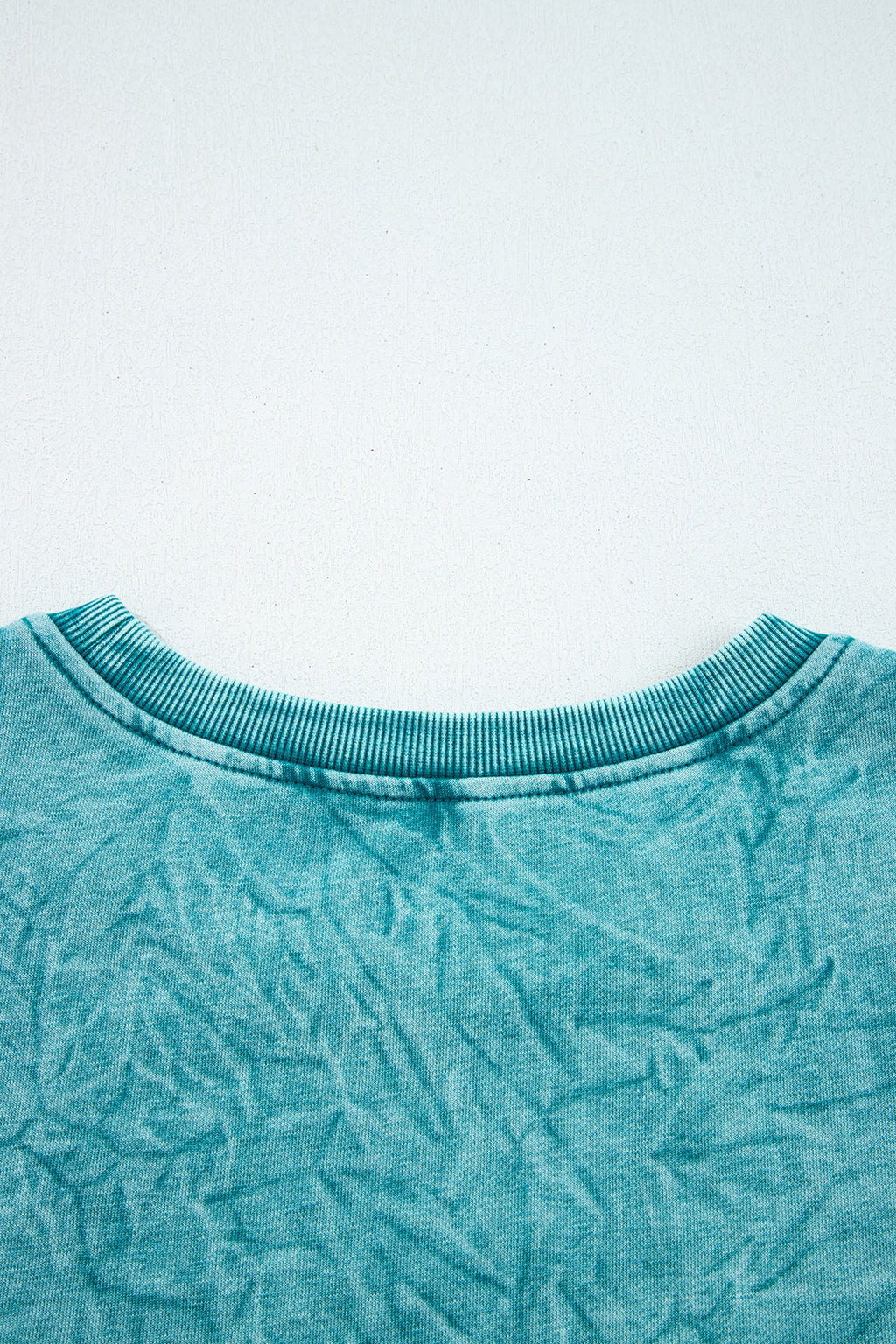 DUNE saved by grace Letter Embroidery Mineral Wash Loose Sweatshirt