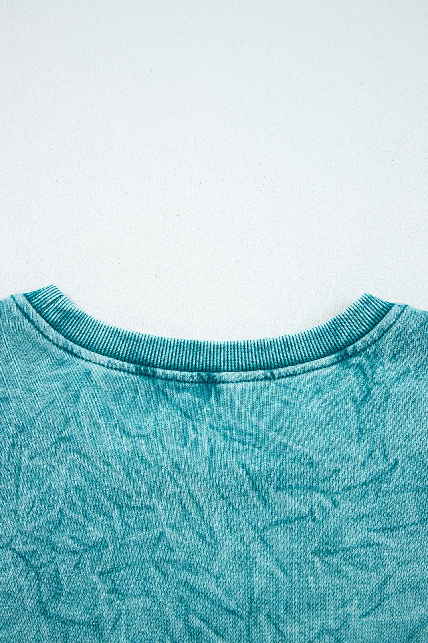 DUNE saved by grace Letter Embroidery Mineral Wash Loose Sweatshirt