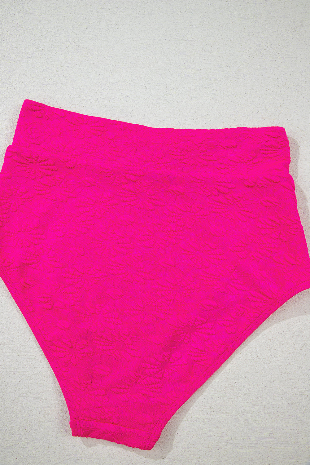 Rose Red Gold Shell Decor Wire-free Knotted 2pcs Bikini Swimsuit