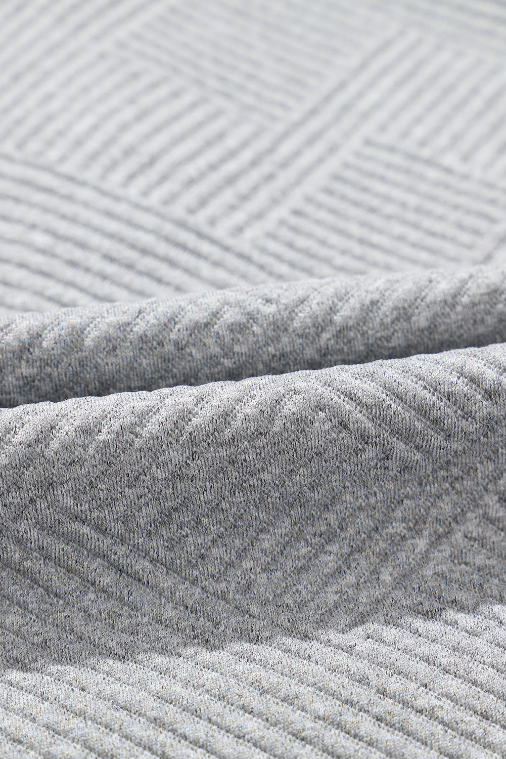 Apricot  Asymmetric Buttons Detail High Neck Textured Sweatshirt