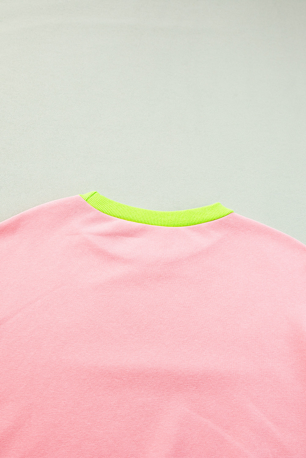 Blue Colorblock Bubble Sleeve Sweatshirt