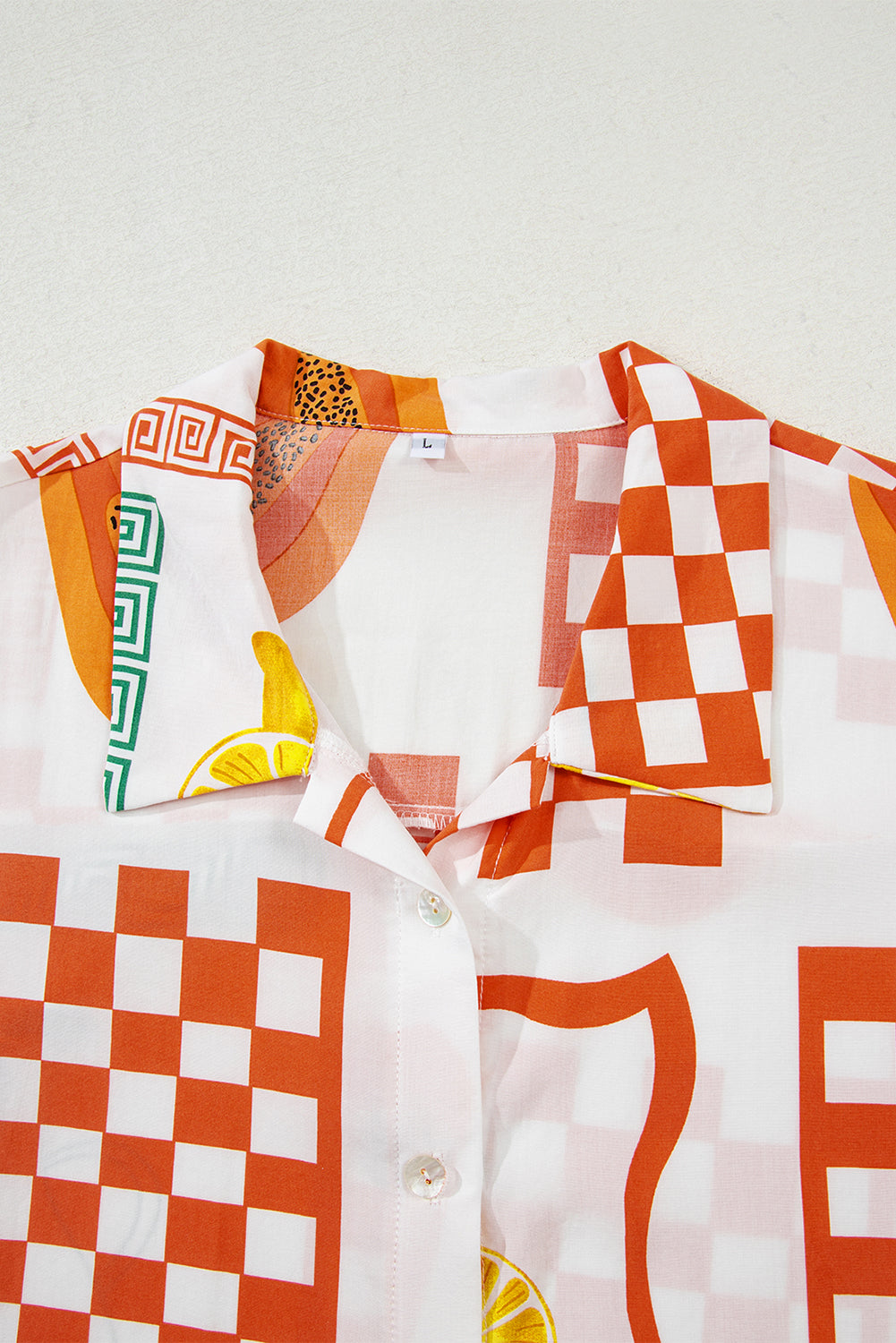 Orange Lemon Pawpaw Print Half Sleeve Shirt and Pants Set