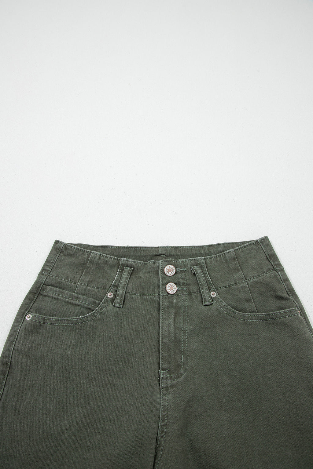 Bonbon 2-Button High Waist Flared Bottom Jeans