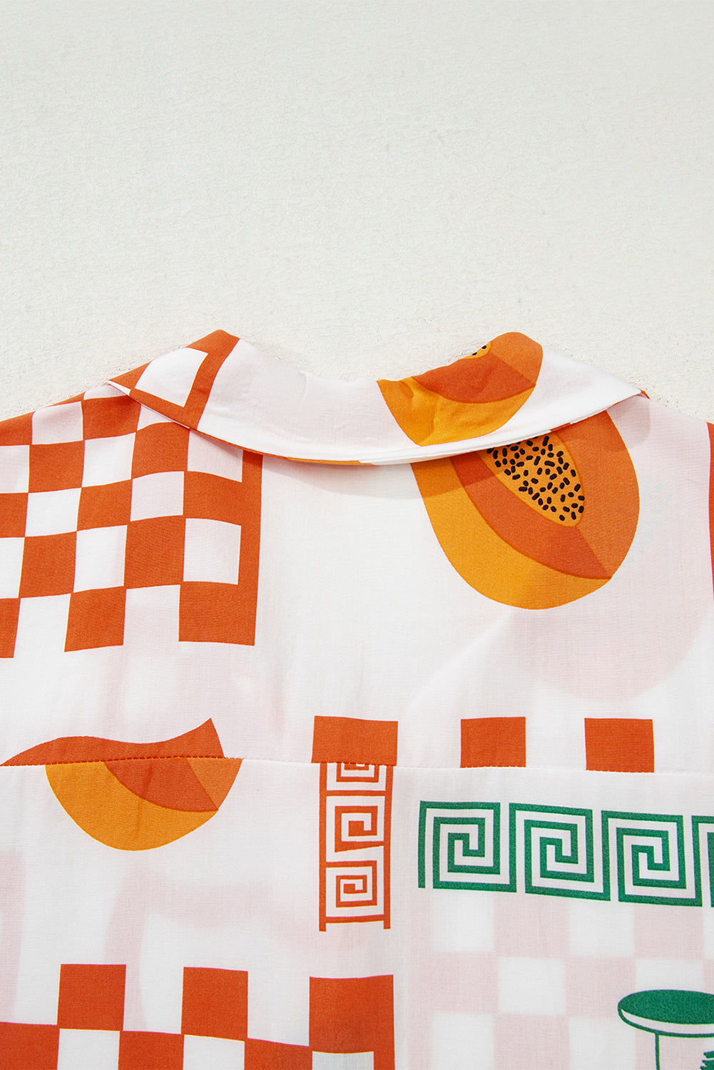 Orange Lemon Pawpaw Print Half Sleeve Shirt and Pants Set