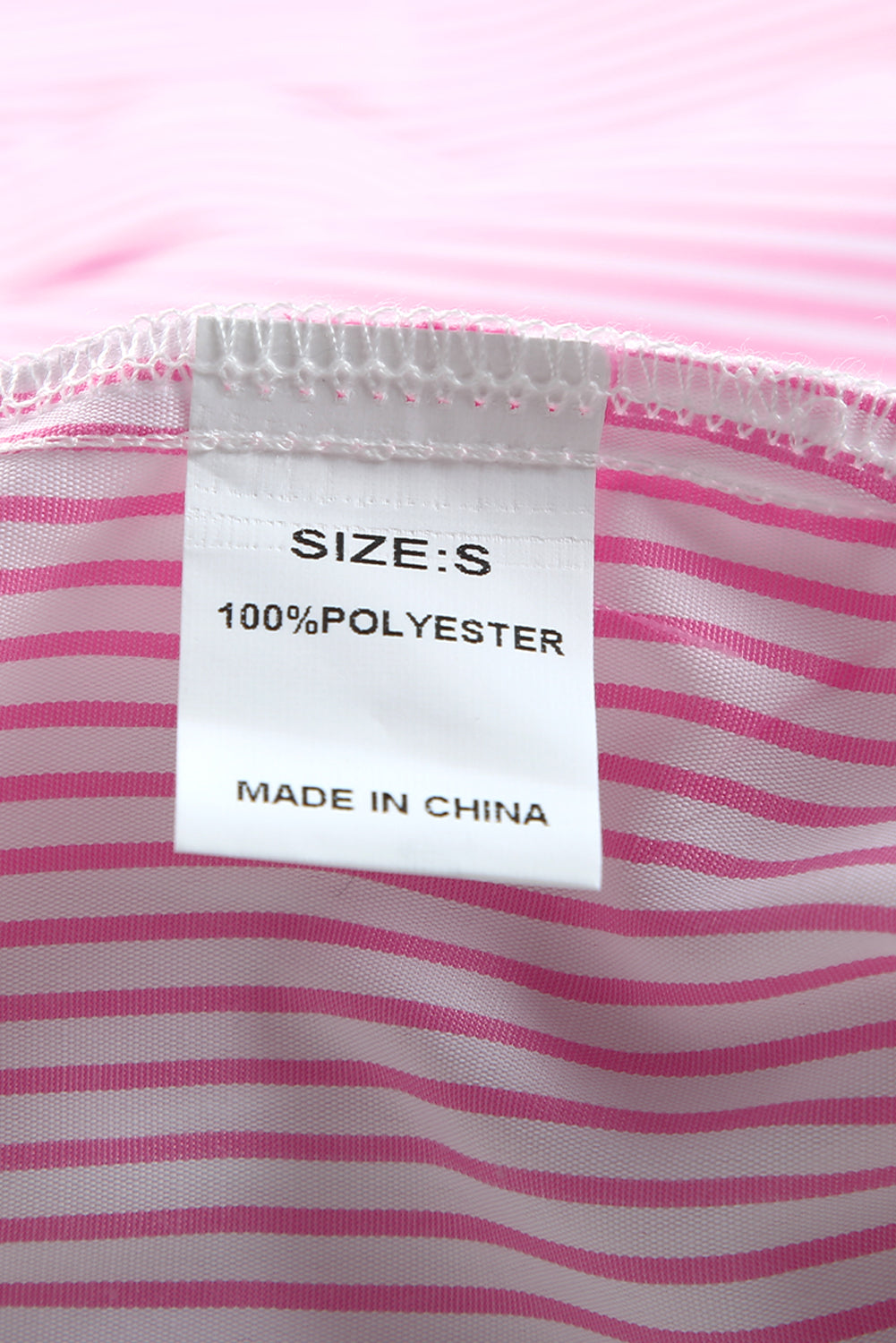 Red Stripe Smocked Cuffed Striped Boyfriend Shirt with Pocket