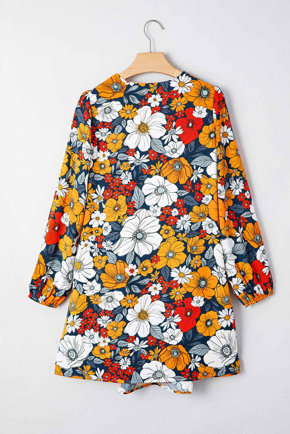 Multicolour Crochet V Neck Half Sleeve Boho Floral Blouse