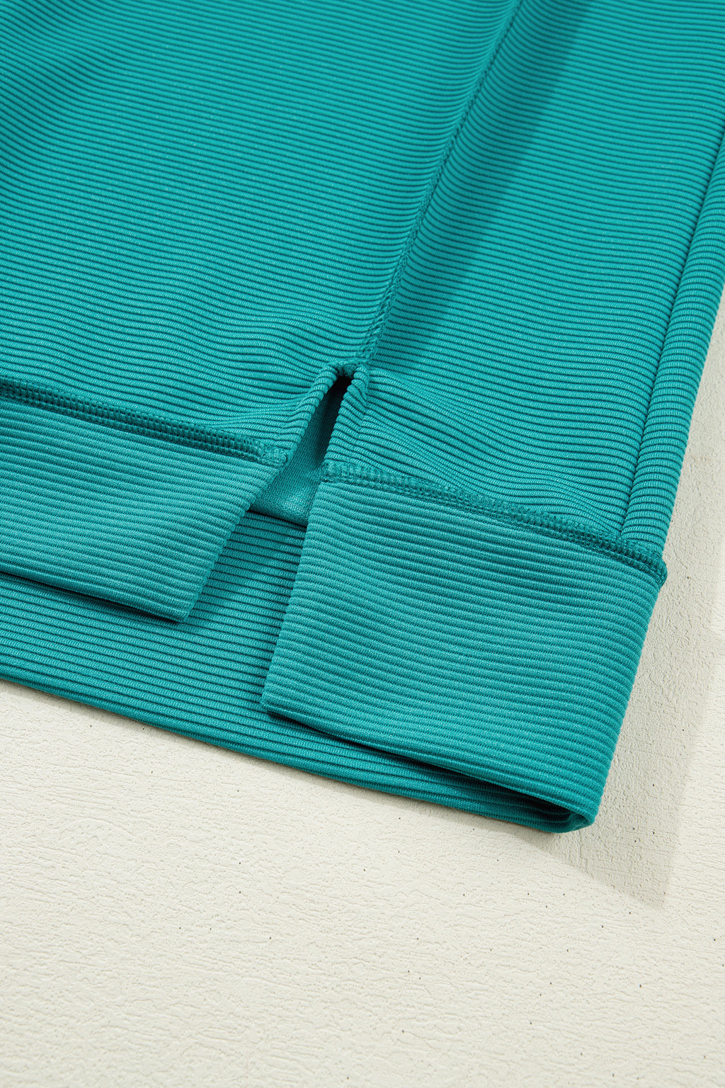 Lavendula Horizontal Ribbed Exposed Seam Detail Drop Shoulder Baggy Pullover