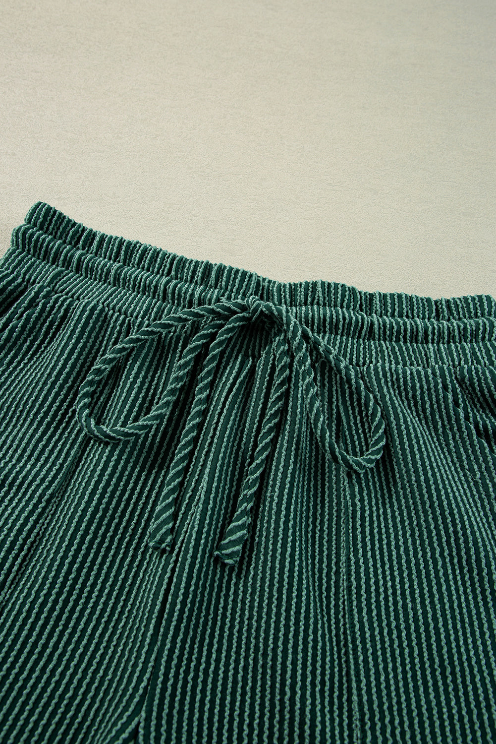 Black MERRY Corded Long Sleeve Top and Pockets Pants Set
