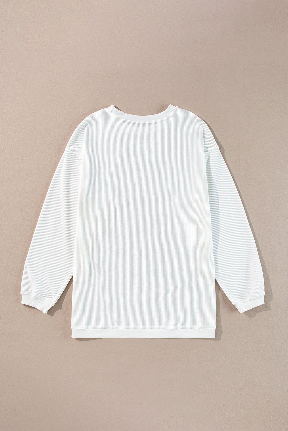 Grass Green Ribbed Corded Oversized Sweatshirt