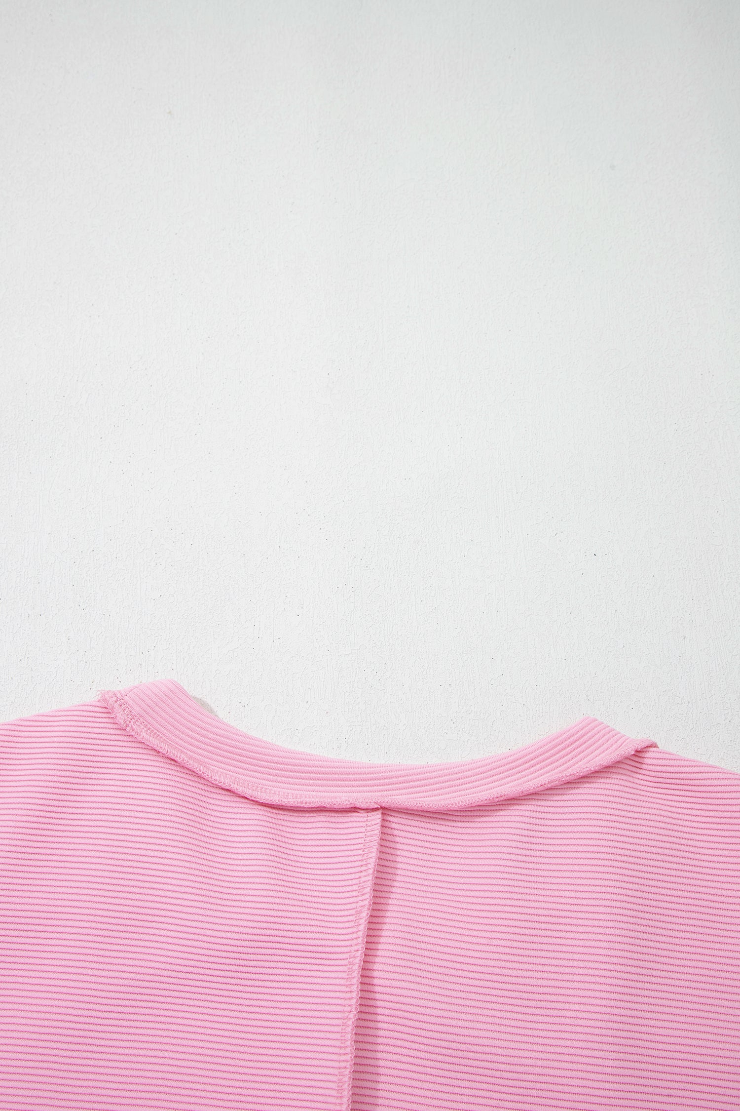 Lavendula Horizontal Ribbed Exposed Seam Detail Drop Shoulder Baggy Pullover