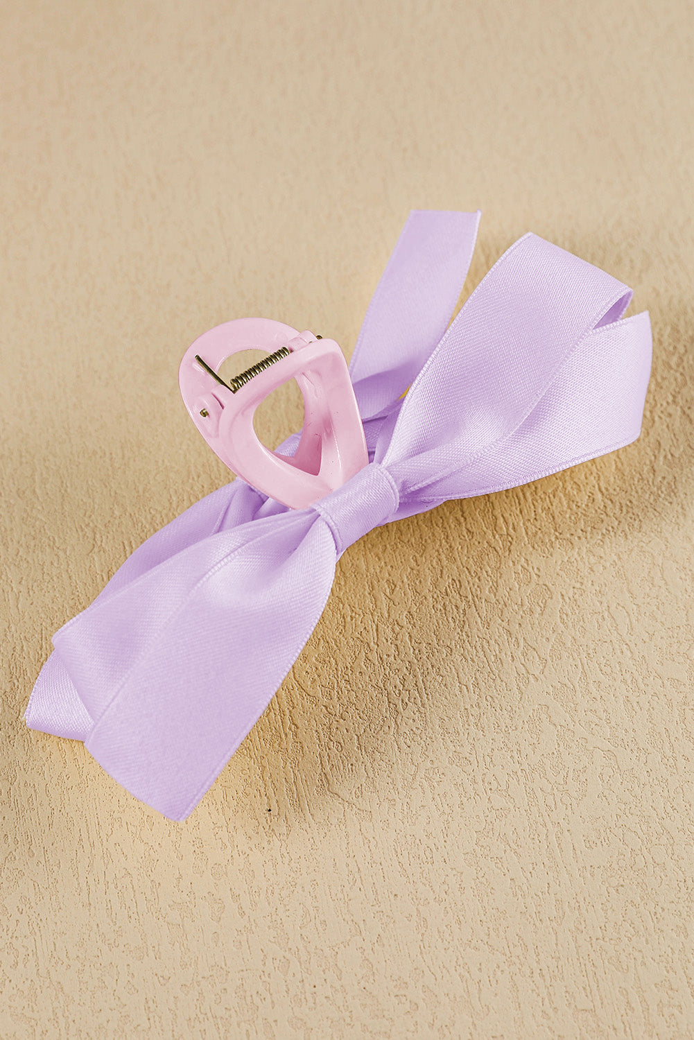 White Bow Decor Large Hair Claw Clip