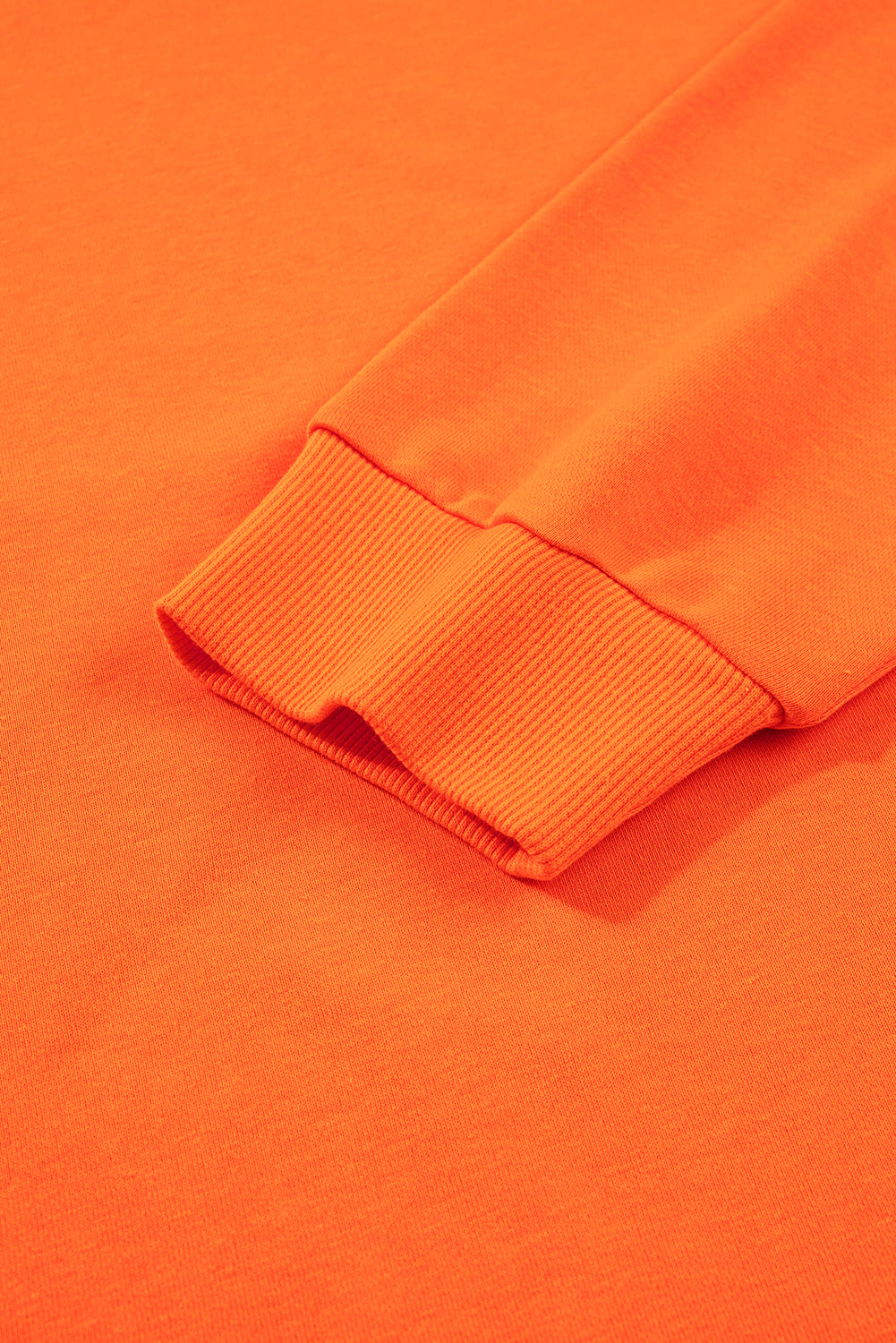 Orange Plus Size Varsity Striped Drop Shoulder Pullover Drawstring Elastic Waistband Short Set