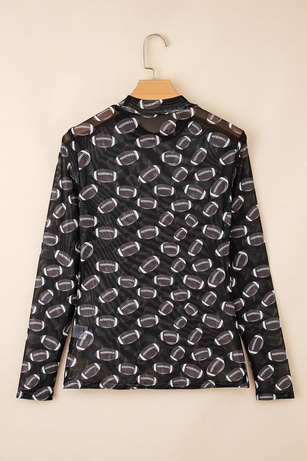 Black Christmas Fashion Print Slim Fit Long Sleeve Top