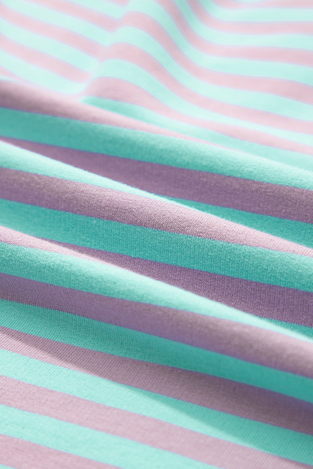 Green Stripe Exposed Seam Contrast Ribbed Trim Oversize Sweatshirt
