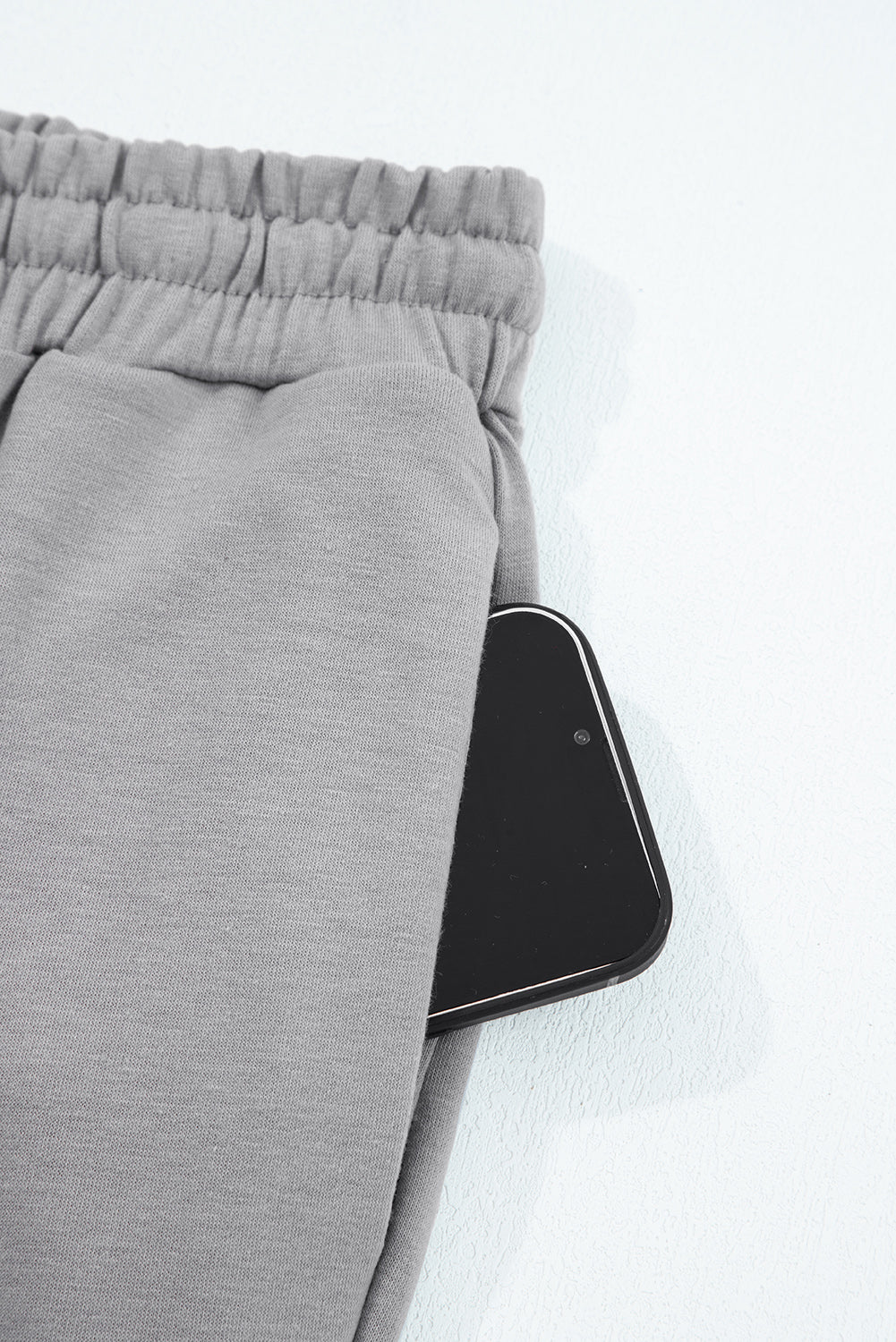 Gray Double Zipper Hooded Jacket and Sweatpants Active Set