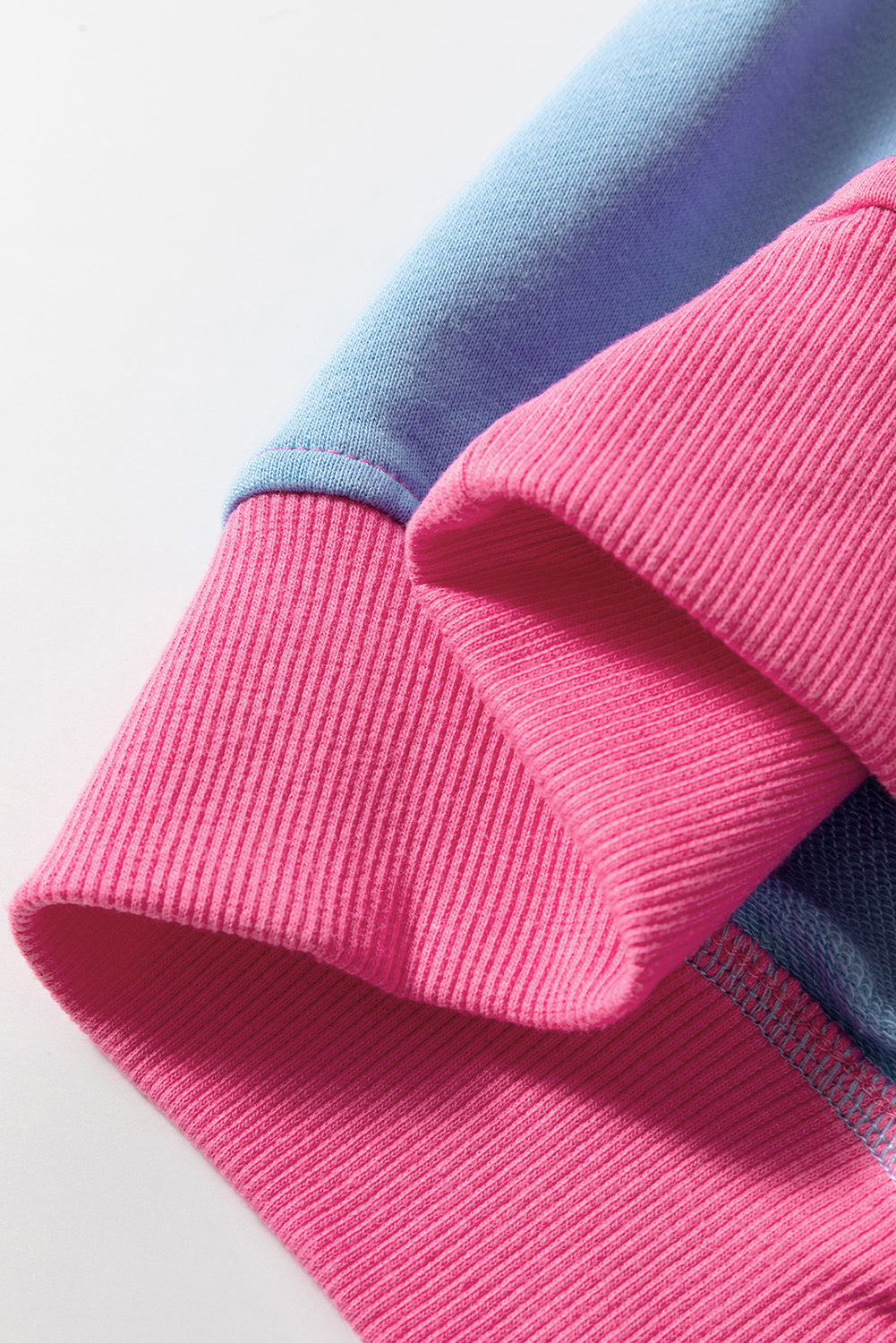 Meadow Mauve Colorblock Patchwork Drop Shoulder Sweatshirt