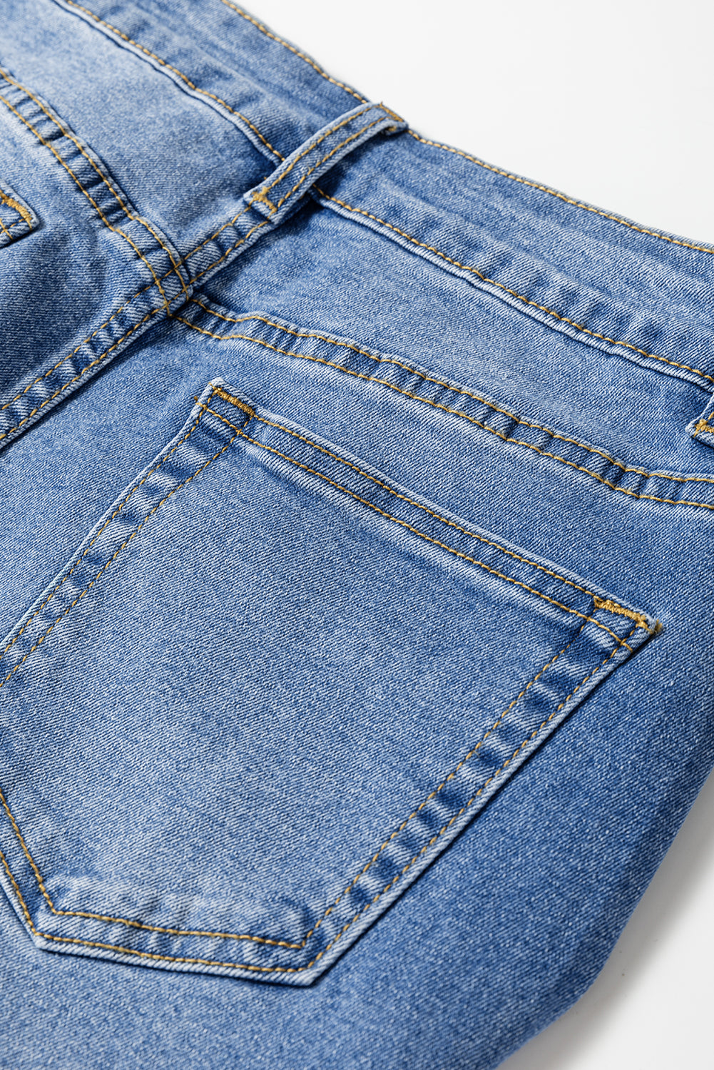 Real Teal Raw Hem Unique Cuffs Straight High Rise Loose Jeans