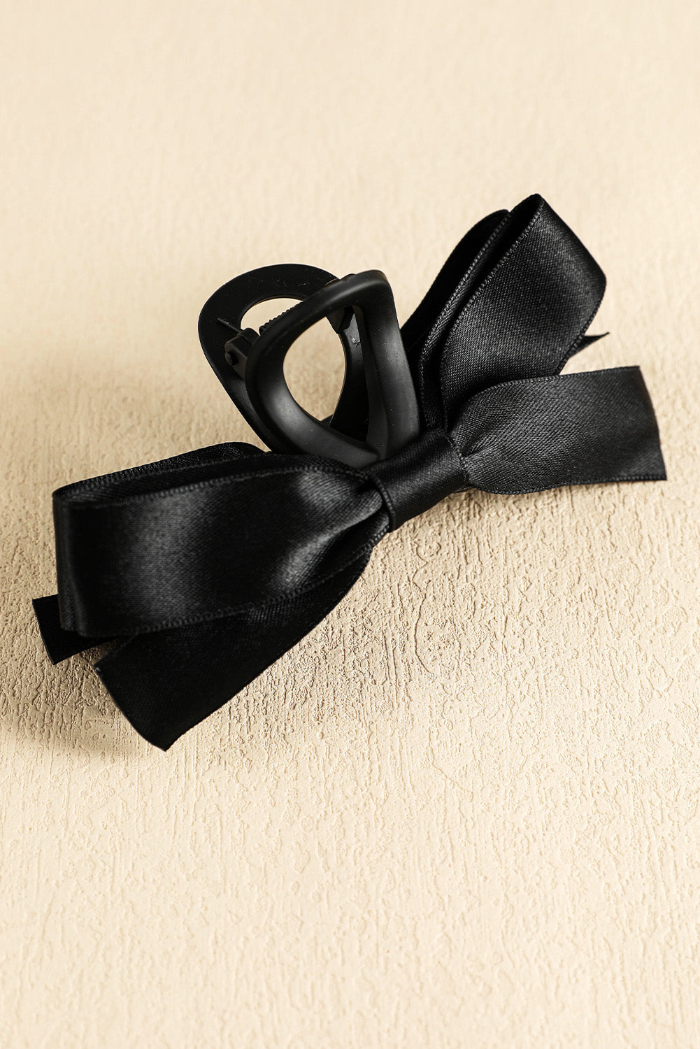 White Bow Decor Large Hair Claw Clip