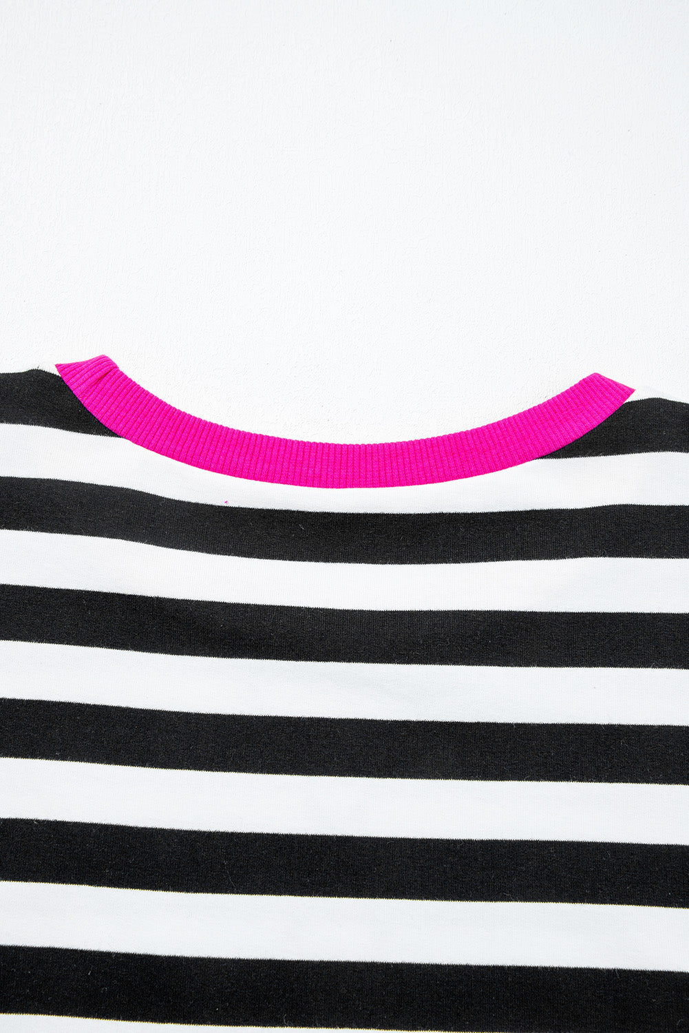Black Stripe Color Block Edge Pullover and Shorts PLus Size Set