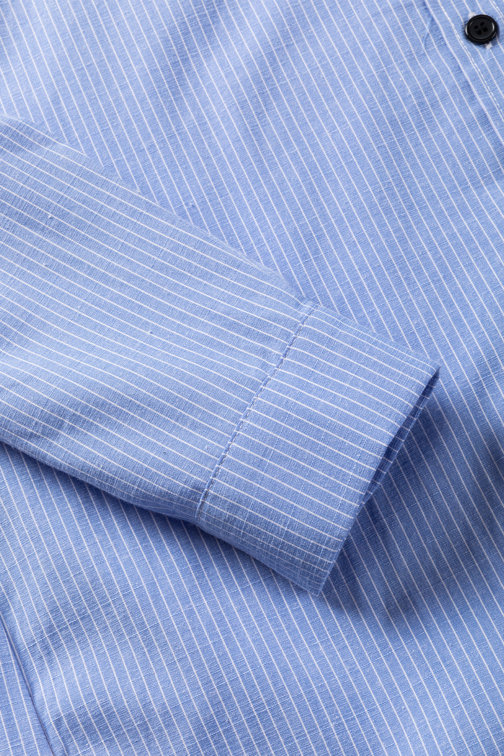DEAR-LOVER Stripe Roll-tab Sleeve Pocketed Long Shirt