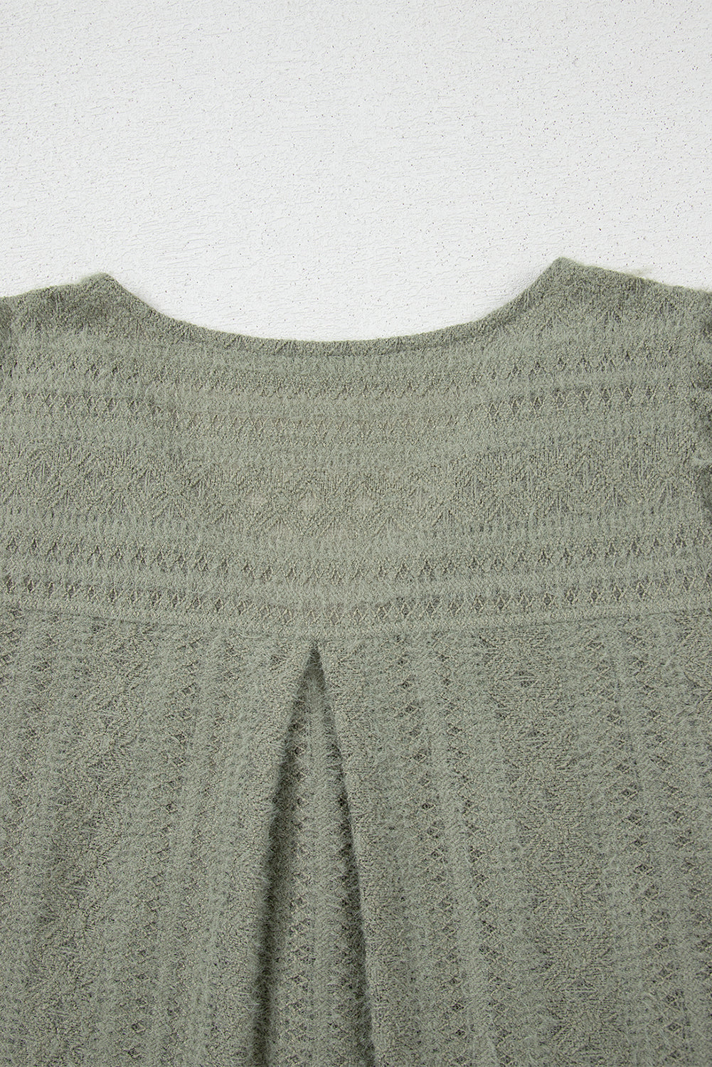 Laurel Green Flutter Sleeve Lace V Neck Shirt
