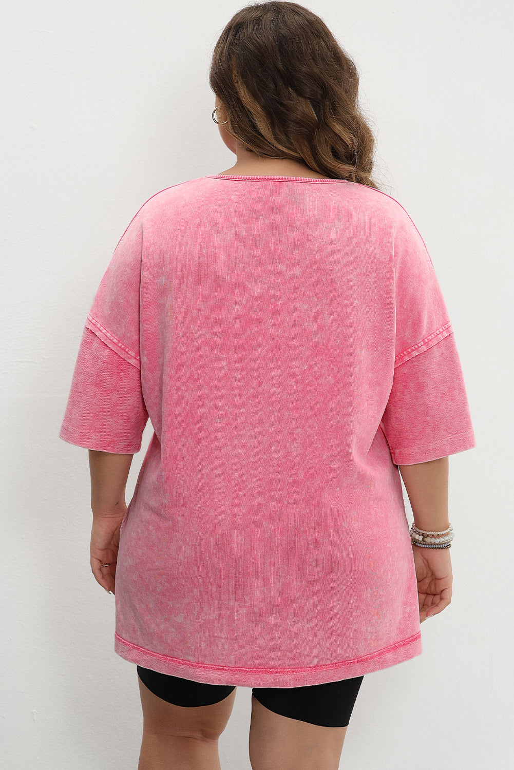 Orchid Petal Mineral Wash Drop Shoulder Pullover Sweatshirt