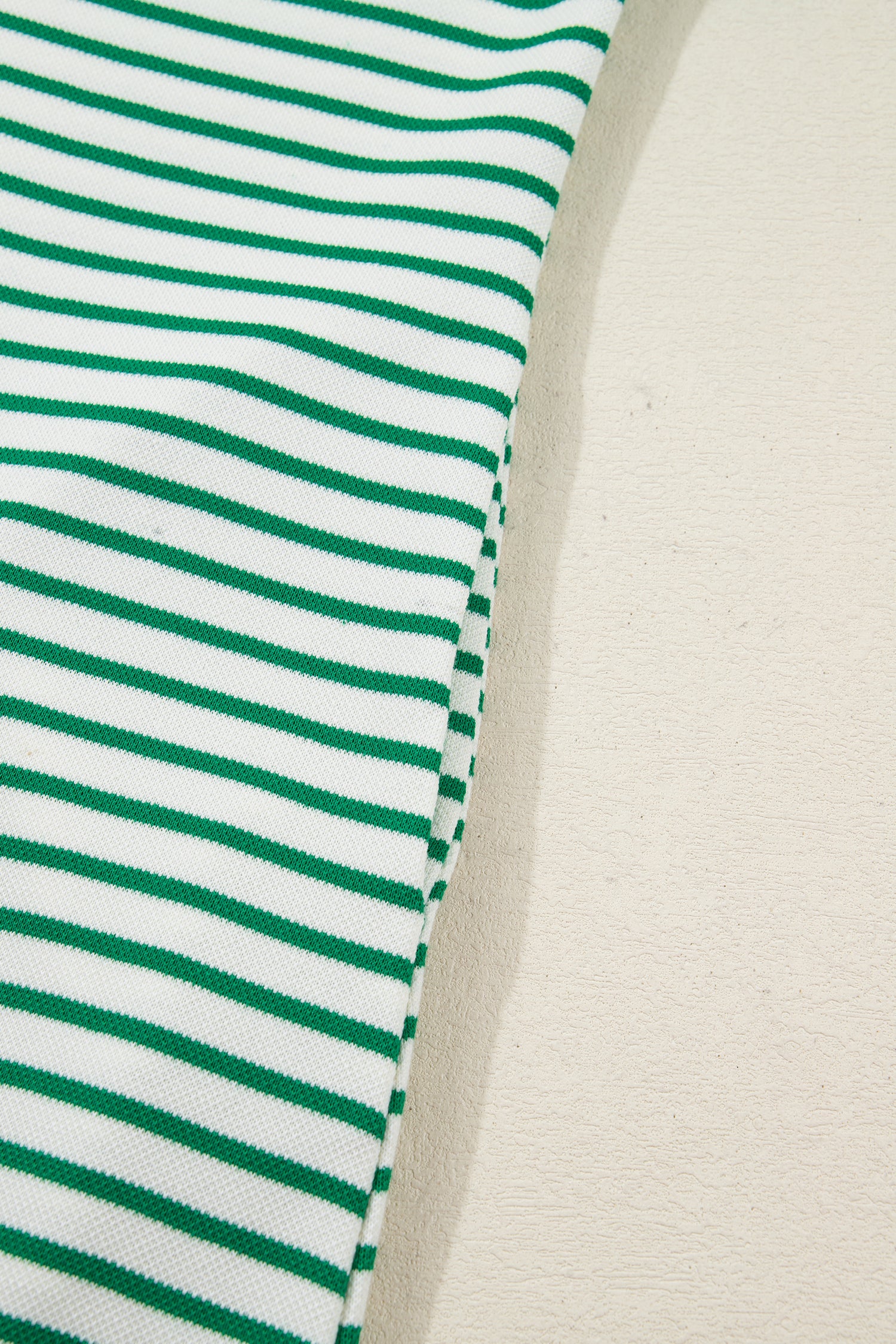 Green Stripe Magic St Patricks Day Sequin Graphic Zip Polo Tee Dress